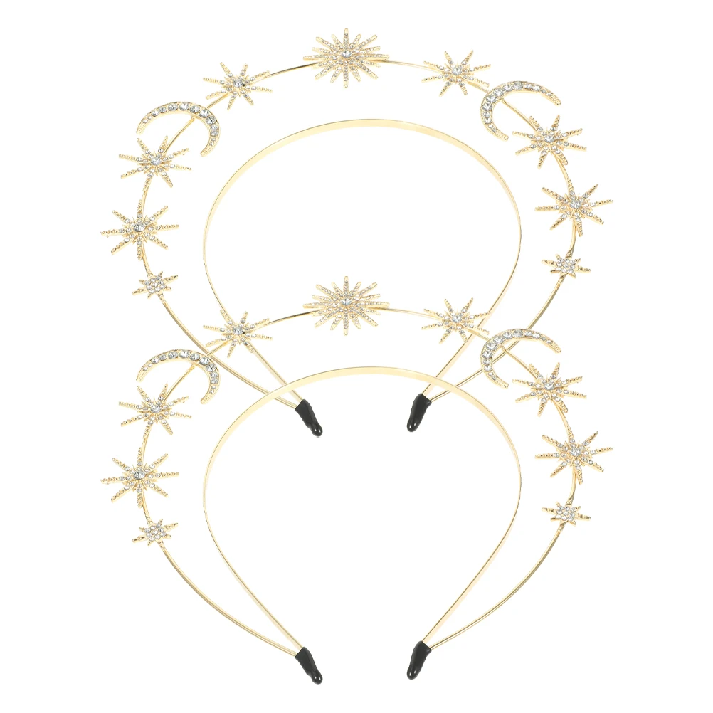 2Pcs Headband Women Bride Moon Stars Metal Hair Accessories Party Headdress Wedding Hairstyle Layered Crystal Sturdy SixPointed
2Pcs Headband Women Bride Moon Stars Metal Hair Accessories Party Headdress Wedding Hairstyle Layered Crystal Sturdy SixPointed