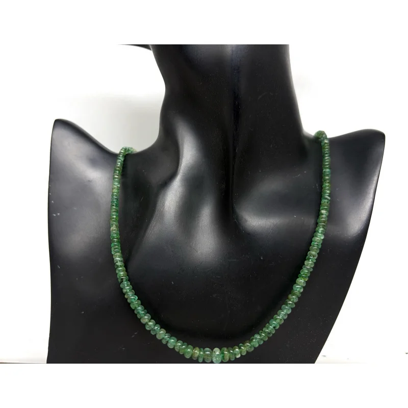 Natural Emerald Necklace 20” Smooth Round 4–5mm Beads Sterling Silver
Natural Emerald Necklace 20” Smooth Round 4–5mm Beads Sterling Silver