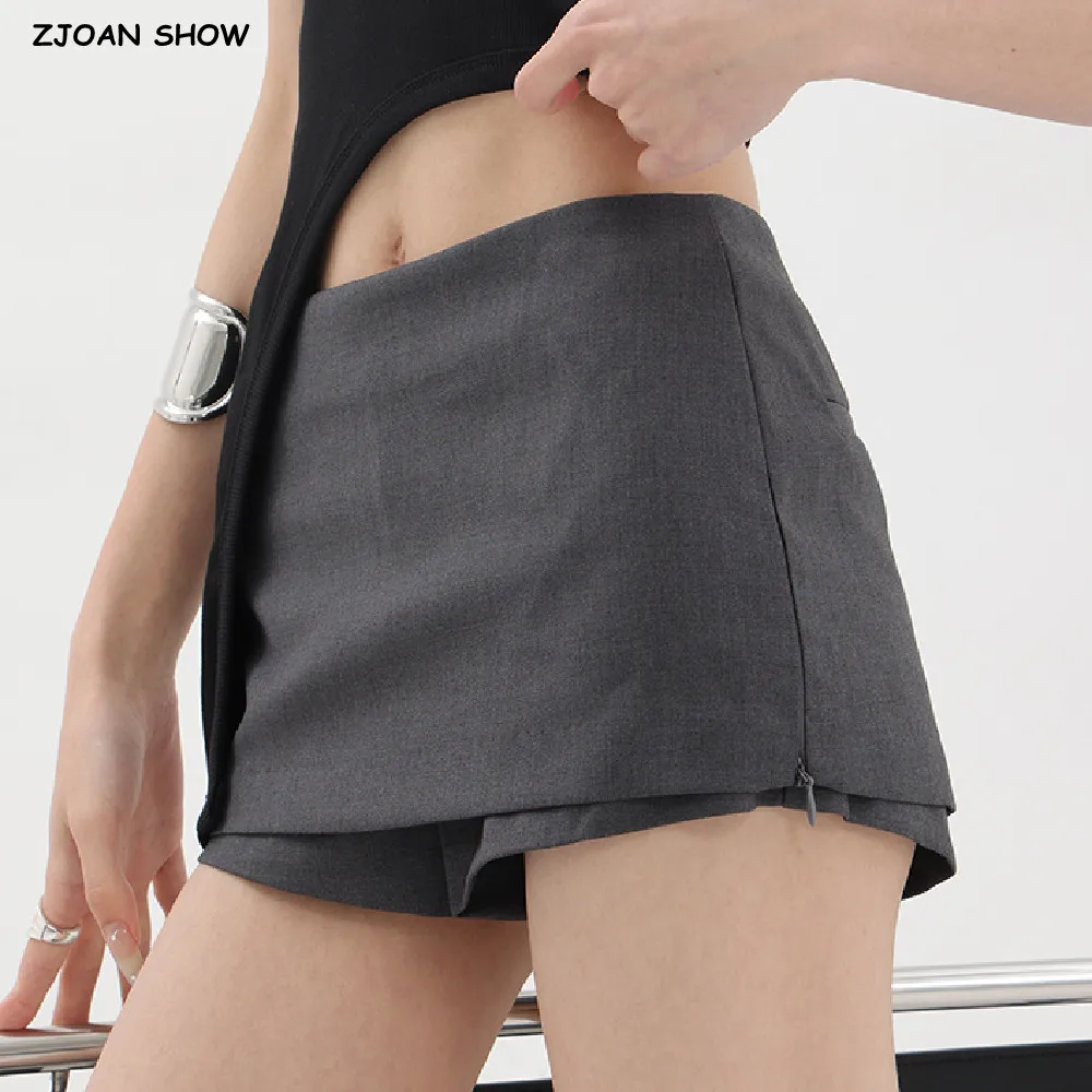 2024 Y2K False 2 pieces Side Slit Low Waist Mini Skirt With short lining Sexy Package Hips Mini Short Skater Party Gray Black
2024 Y2K False 2 pieces Side Slit Low Waist Mini Skirt With short lining Sexy Package Hips Mini Short Skater Party Gray Black