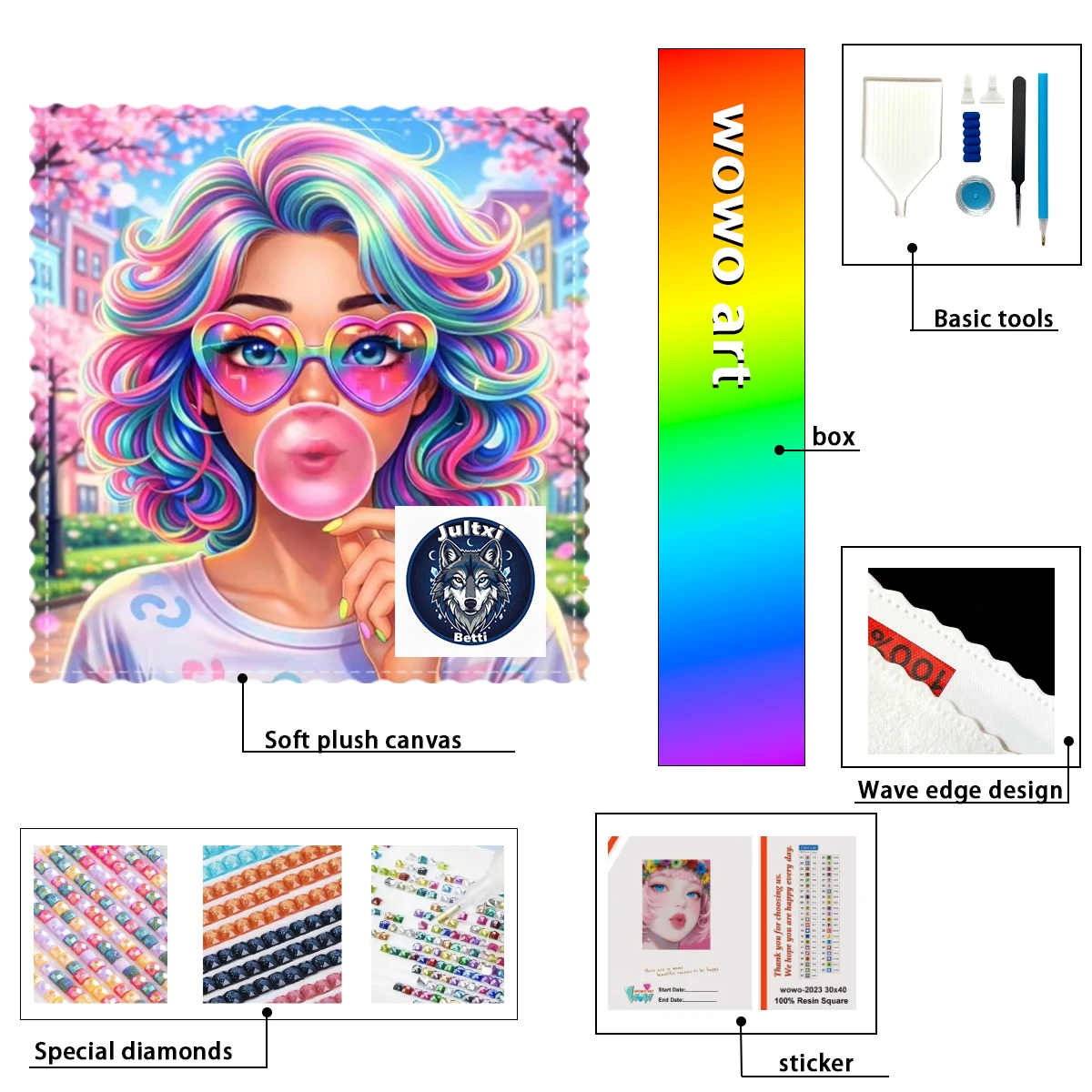 【Betti_ Diamond Art】Chica de pelo colorido que hace burbujas Crystal AB Rhinestone FD Rhinestone Perfect Resin Diamond
【Betti_ Diamond Art】Chica de pelo colorido que hace burbujas Crystal AB Rhinestone FD Rhinestone Perfect Resin Diamond