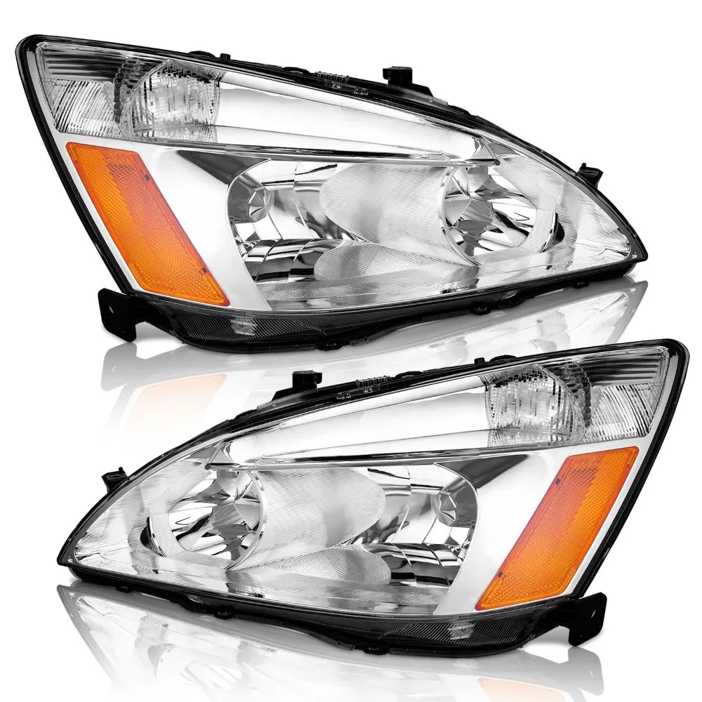Pair Headlights Assembly For 2003-2007 Honda Accord 2-Door/4-Door Chrome lamps
Pair Headlights Assembly For 2003-2007 Honda Accord 2-Door/4-Door Chrome lamps