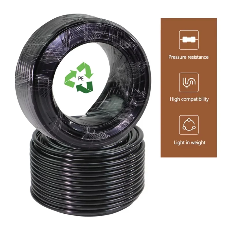 Garden Black PE Hose OD-12Mm Drip Irrigation Pipe 9/12Mm Watering Tube For Spout System Sprinkler Fittings
Garden Black PE Hose OD-12Mm Drip Irrigation Pipe 9/12Mm Watering Tube For Spout System Sprinkler Fittings