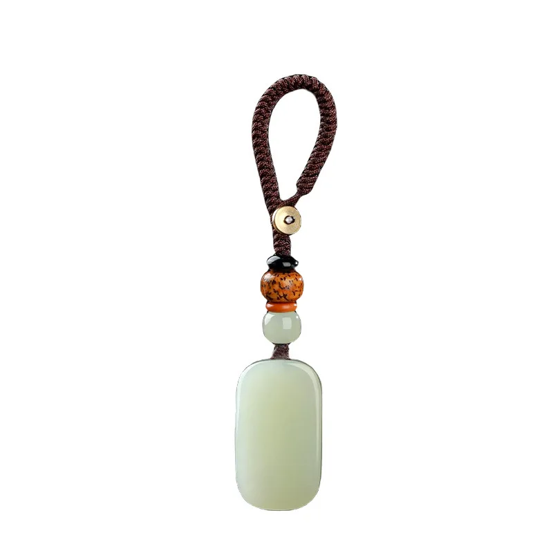 Natural Hetian Jade Safe Pendant Keychain Smooth Hetian Jade Key Ring for Car Keys Gifts
Natural Hetian Jade Safe Pendant Keychain Smooth Hetian Jade Key Ring for Car Keys Gifts