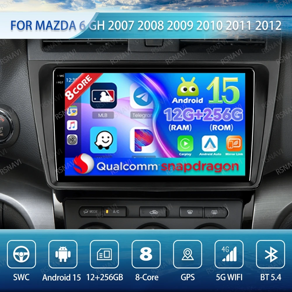 Android 15 Car Radio For Mazda 6 GH 2007 2008 2009 2010 2011 2012 Navigation Autoradio Multimedia Viedo Player Qualcomm DVD BT
Android 15 Car Radio For Mazda 6 GH 2007 2008 2009 2010 2011 2012 Navigation Autoradio Multimedia Viedo Player Qualcomm DVD BT