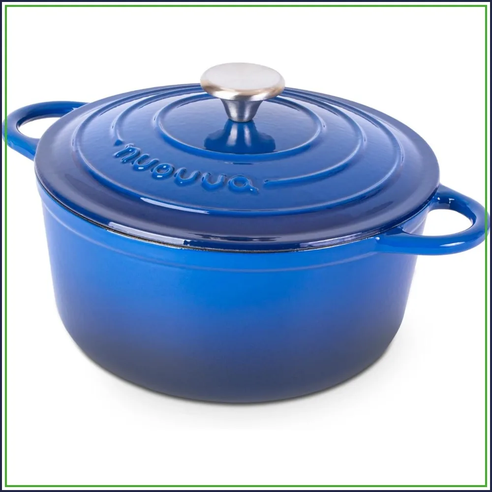 5-Quart Enameled Cast Iron Dutch Oven, Oven Safe to 500°F, Dark Blue
5-Quart Enameled Cast Iron Dutch Oven, Oven Safe to 500°F, Dark Blue
