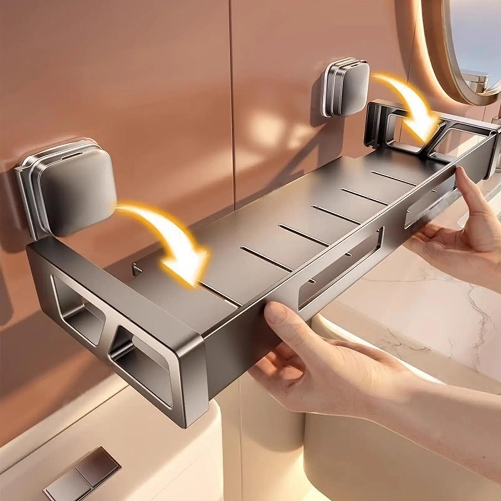 Полка-органайзер для душа без перфорации, органайзер для душа, прочный несущий держатель для организации ванной комнаты, полотенца, шампуня 
Полка-органайзер для душа без перфорации, органайзер для душа, прочный несущий держатель для организации ванной комнаты, полотенца, шампуня