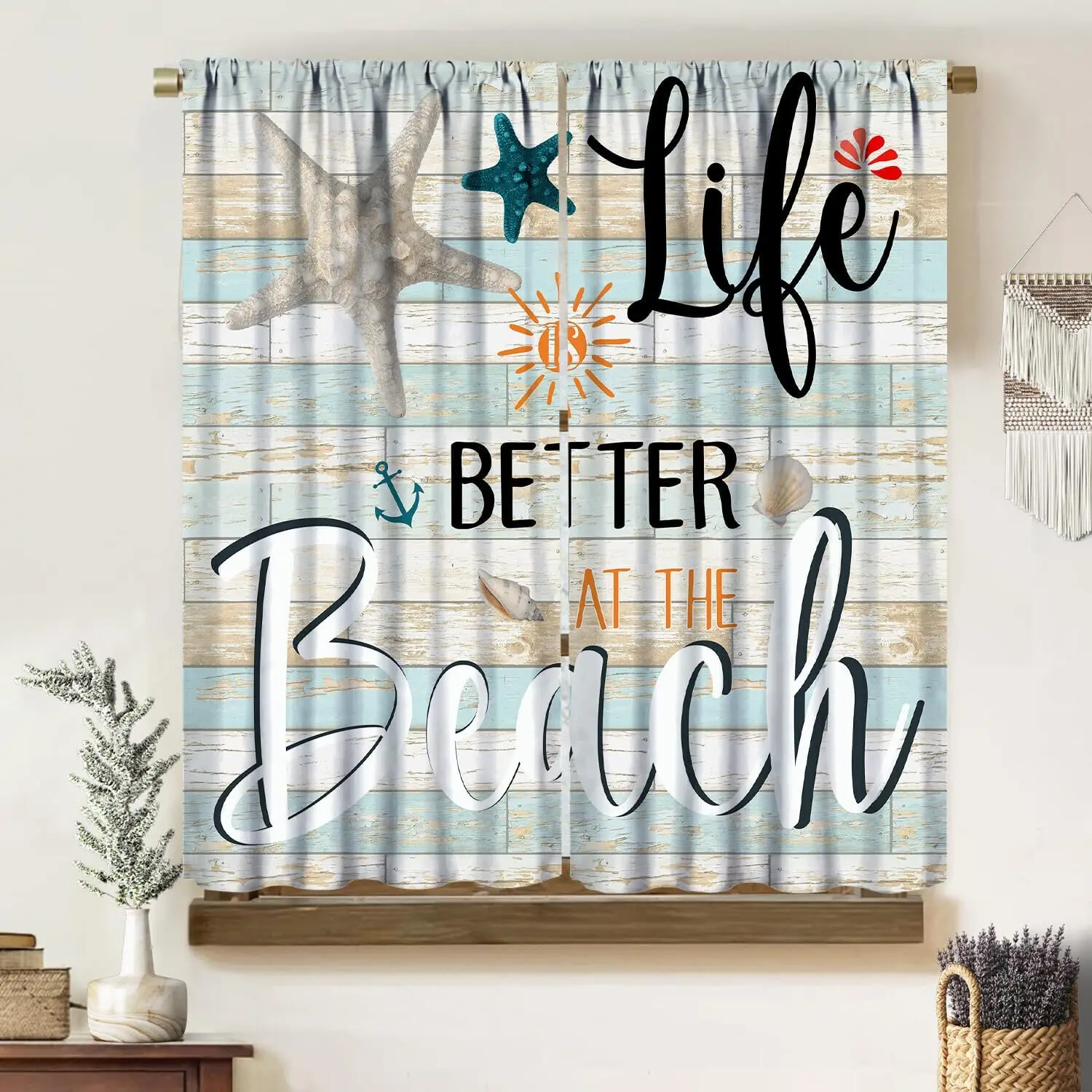 Океанские шторы, винтажные деревянные панели, летняя океанская пляжная тема, ракушки морской звезды, стержень с принтом, карманные шторы для окон, шторы для спальни
Океанские шторы, винтажные деревянные панели, летняя океанская пляжная тема, ракушки морской звезды, стержень с принтом, карманные шторы для окон, шторы для спальни