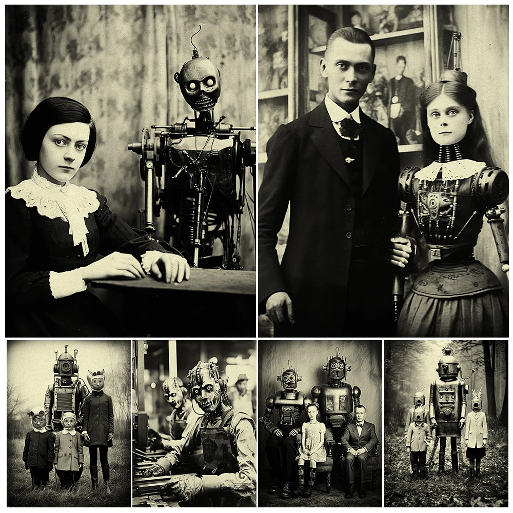 Robots That Coexist With Humans,Gothic Fantasy Wall Art Canvas Paitning,Robot Servant Anqique Photo Art Poster Print Home Decor
Robots That Coexist With Humans,Gothic Fantasy Wall Art Canvas Paitning,Robot Servant Anqique Photo Art Poster Print Home Decor