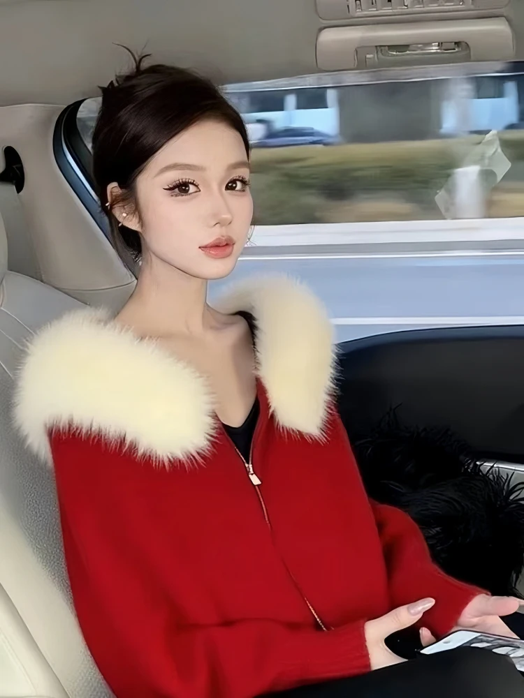 Ele Unique Women's Knitted Sweater 2026 New Sle Ultra-Thin Red Fur Collar Thiened Knitted Top Coat Luxury Sle Polye...
Ele Unique Women's Knitted Sweater 2026 New Sle Ultra-Thin Red Fur Collar Thiened Knitted Top Coat Luxury Sle Polye...
