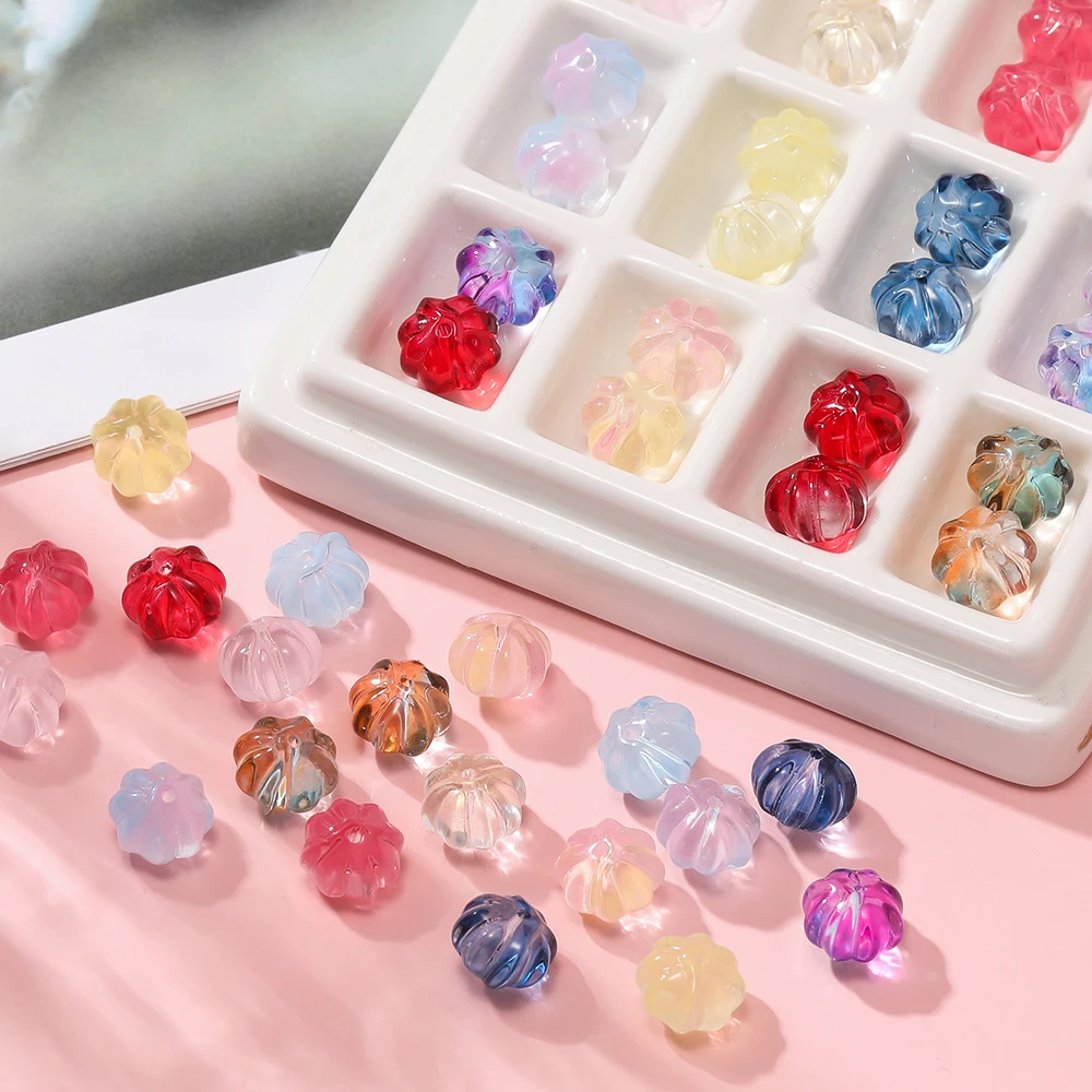 30pcs 11x11.5mm Pumpkin Shaped Glass Spacer Beads for DIY Bracelets Necklaces Earrings Jewelry Making Accessories Supplies
30pcs 11x11.5mm Pumpkin Shaped Glass Spacer Beads for DIY Bracelets Necklaces Earrings Jewelry Making Accessories Supplies