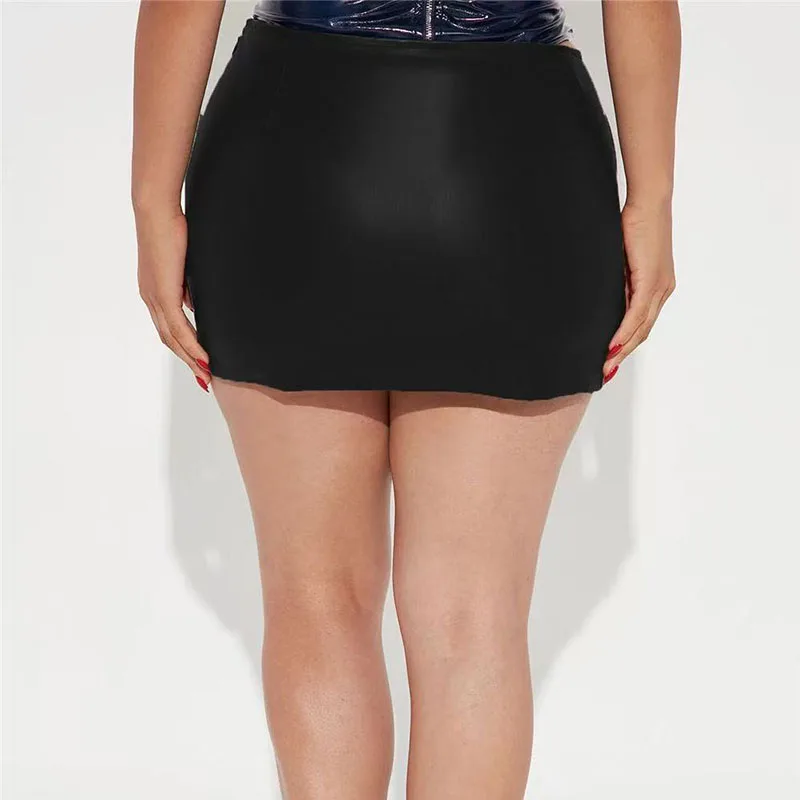 PU Imitation Leather Metal Ring Side Split Mini Skirt Women High-waist Fittness Slim Skirts Vintage Bodycon Skirt Club Party
PU Imitation Leather Metal Ring Side Split Mini Skirt Women High-waist Fittness Slim Skirts Vintage Bodycon Skirt Club Party