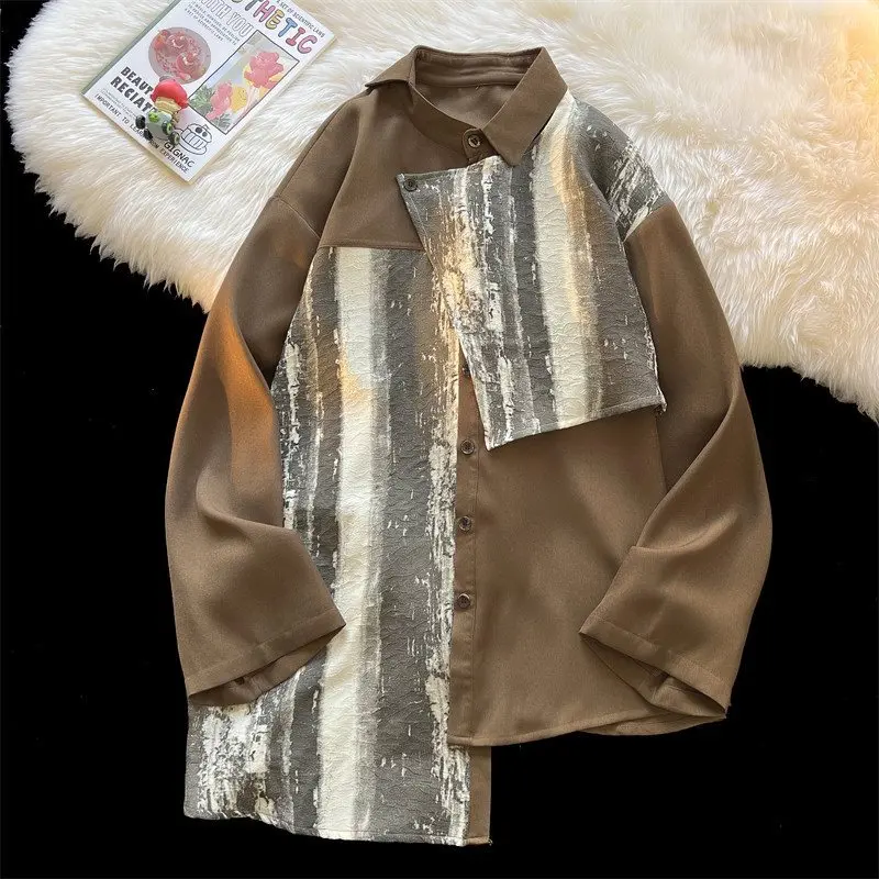 Темная богемная рубашка в стиле тай-дай с асимметричным кроем, в новом китайском стиле, с пэчворком, из мягкого шелка, свободного кроя, с рукавами-фонариками, длинными рукавами, весенняя рубашка
Темная богемная рубашка в стиле тай-дай с асимметричным кроем, в новом китайском стиле, с пэчворком, из мягкого шелка, свободного кроя, с рукавами-фонариками, длинными рукавами, весенняя рубашка