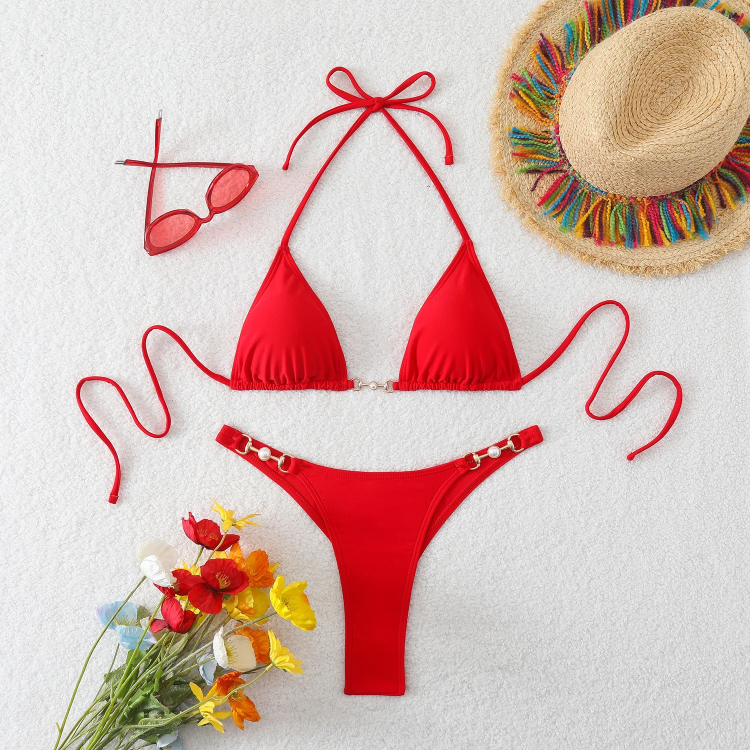 Сексуальный треугольный бразильский купальник-бикини с эффектом пуш-ап, боковыми завязками, бисером, стринги, пляжная одежда, бикини
Сексуальный треугольный бразильский купальник-бикини с эффектом пуш-ап, боковыми завязками, бисером, стринги, пляжная одежда, бикини