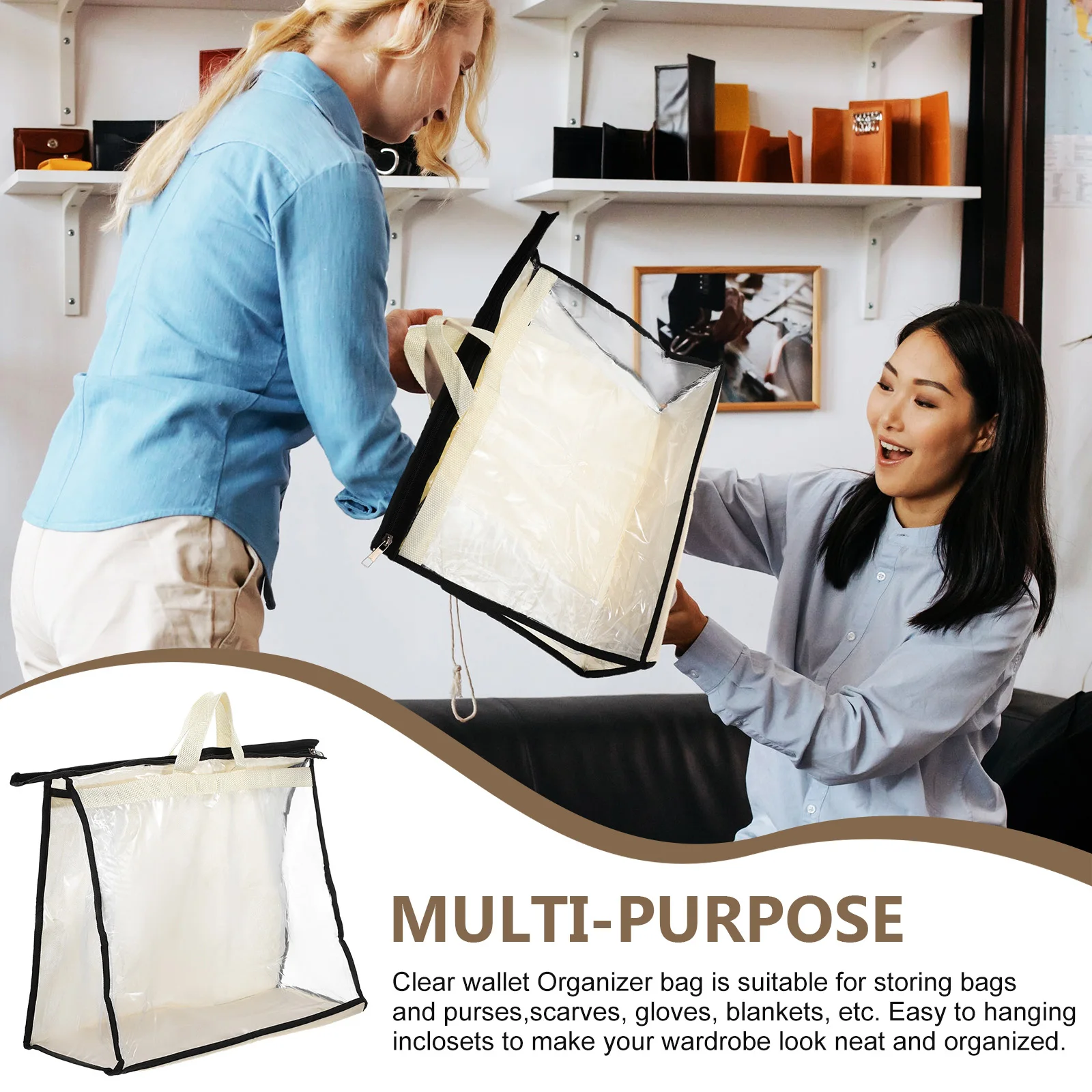 2Pcs Large Dust Proof Bag Transparent PVC Storage No Odor Moisture Proof Wardrobe Tote Purse Protector Practical Material
2Pcs Large Dust Proof Bag Transparent PVC Storage No Odor Moisture Proof Wardrobe Tote Purse Protector Practical Material