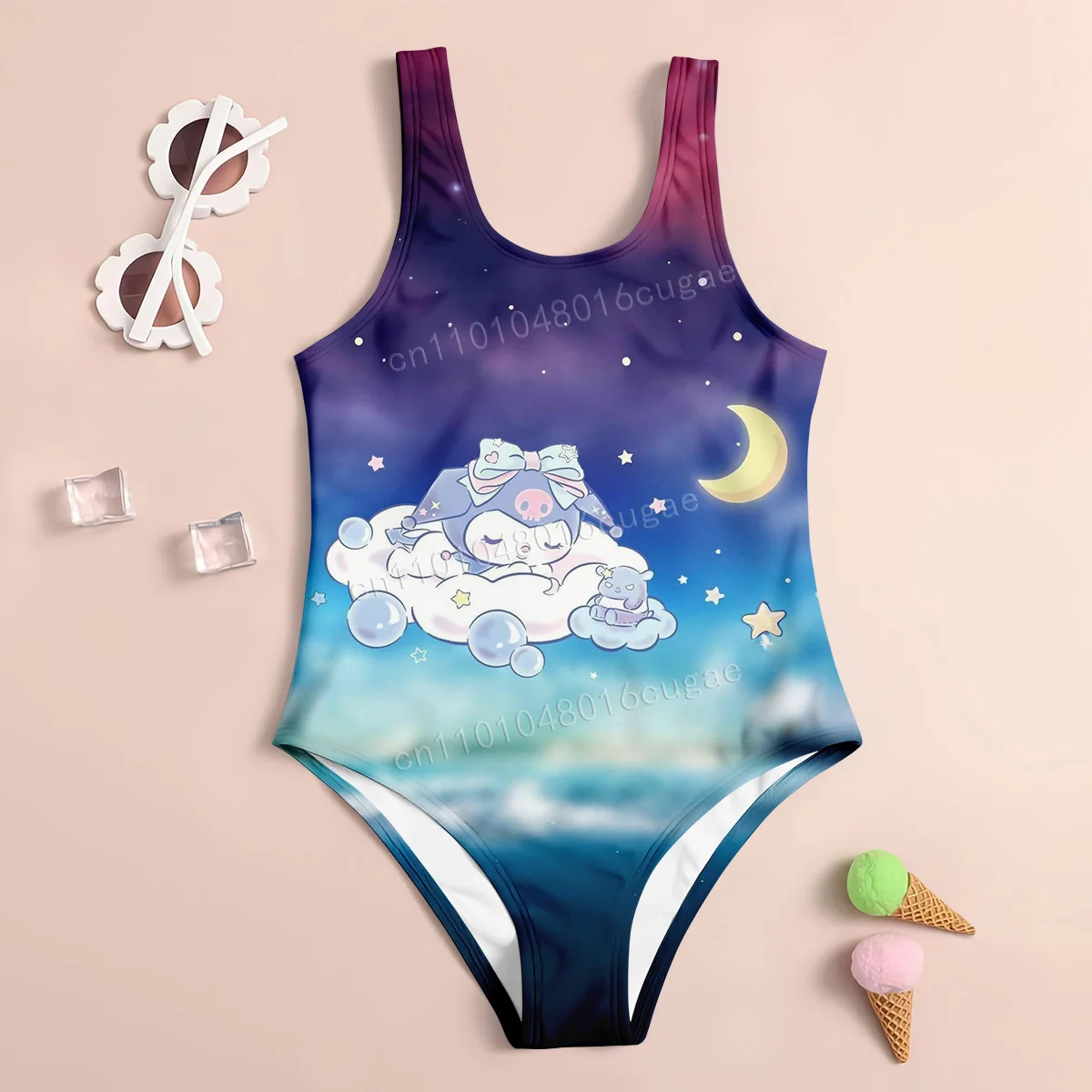 Kuromi Cartoon Kids Casual Cute Style Swimsuit Summer Sandy Beach Cartoon Animation Pattern Printed Close-fitting Swimsuit
Kuromi Cartoon Kids Casual Cute Style Swimsuit Summer Sandy Beach Cartoon Animation Pattern Printed Close-fitting Swimsuit