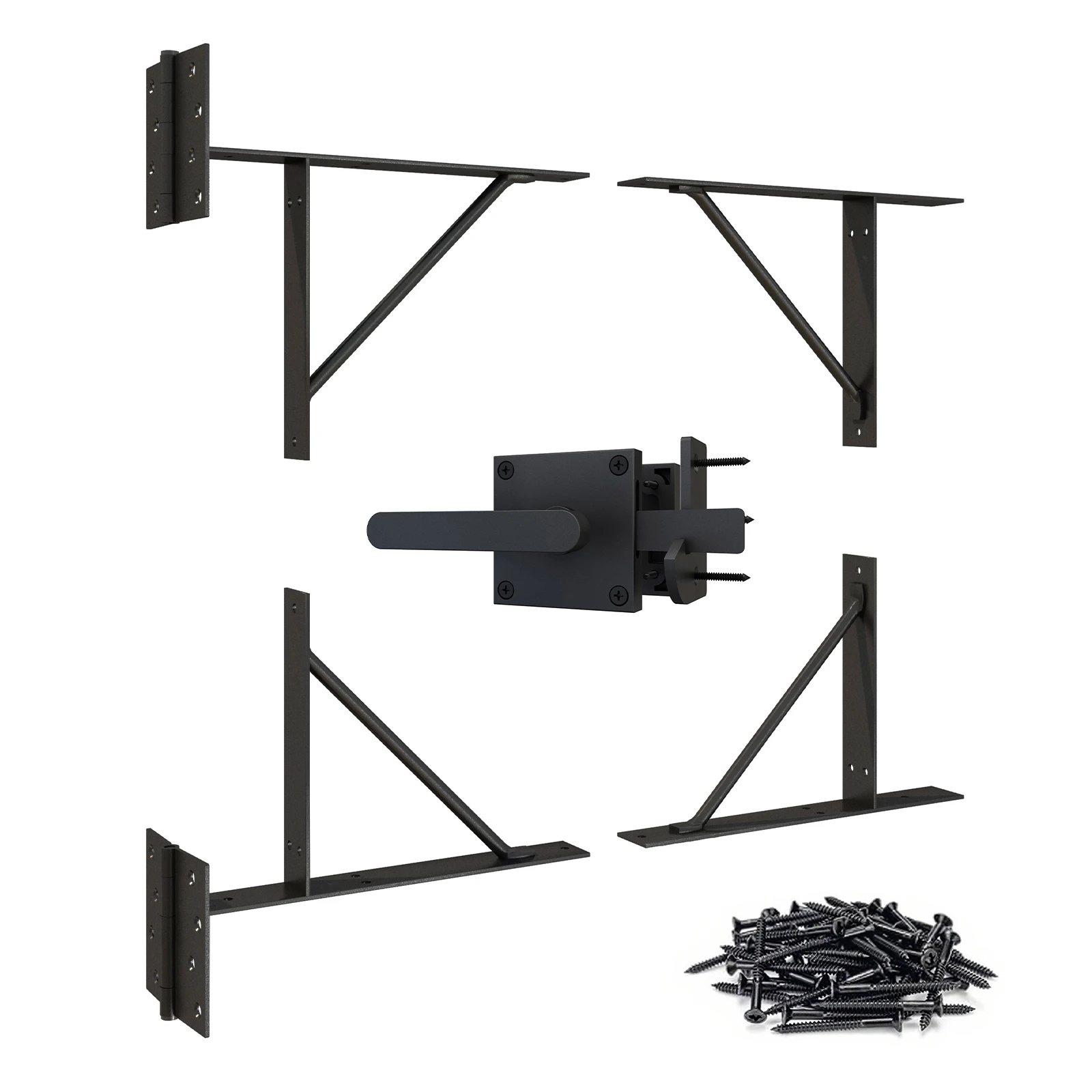 Heavy-Duty Wooden Fence Hardware Kit, Steel Hinges and Left gate Latch, No-Sag Design for Fence Outdoor
Heavy-Duty Wooden Fence Hardware Kit, Steel Hinges and Left gate Latch, No-Sag Design for Fence Outdoor