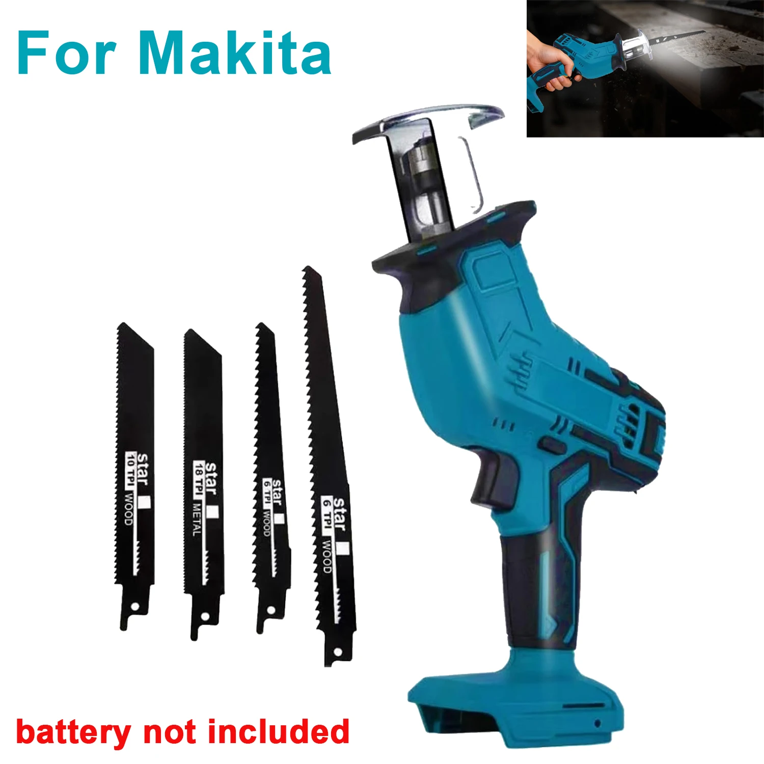 Беспроводная бесщеточная сабельная пила для Makita 18В, 0-3000 об/мин, быстрая смена лезвий, 4 лезвия для дерева/металла/ПВХ (без аккумулятора)
Беспроводная бесщеточная сабельная пила для Makita 18В, 0-3000 об/мин, быстрая смена лезвий, 4 лезвия для дерева/металла/ПВХ (без аккумулятора)