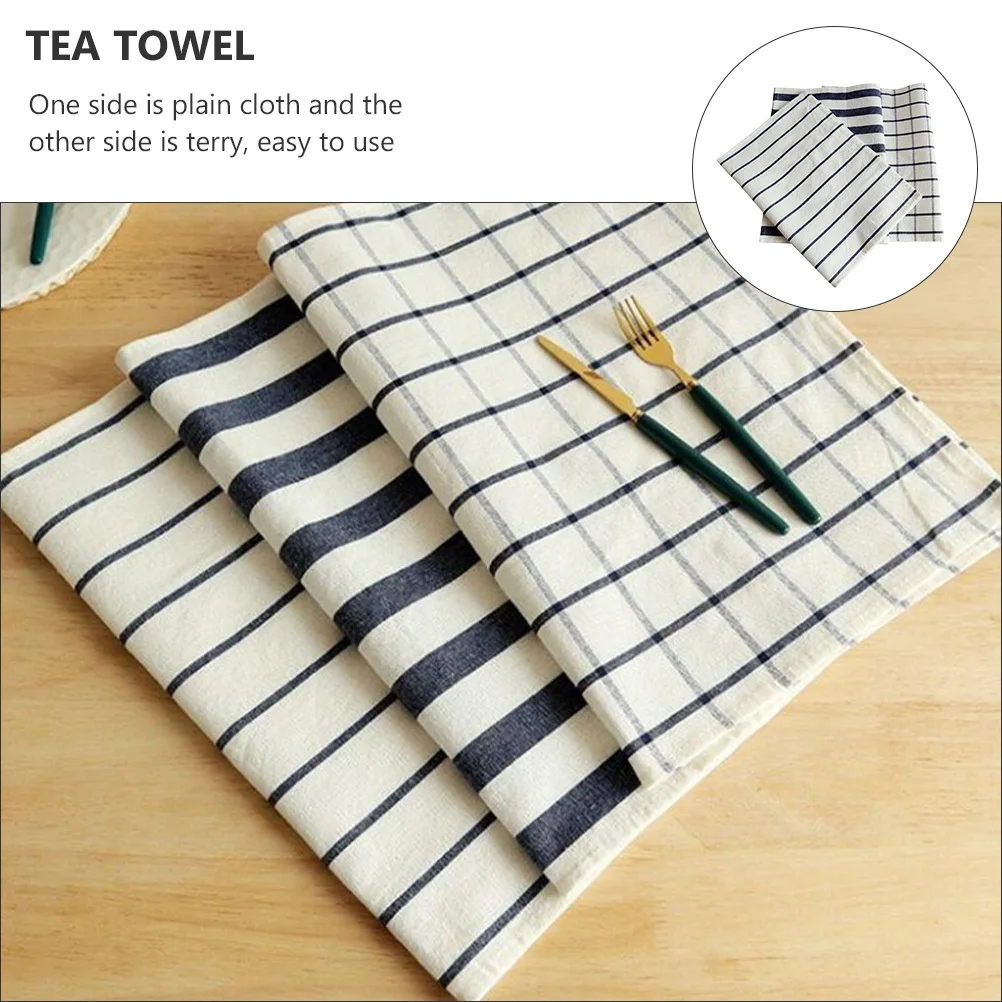 3pcs Cotton Grid Stripe Tea Towels Thick Absorbent Kitchen Dish Cloths For Home Use Napkin Cloth Table Linens Placemat
3pcs Cotton Grid Stripe Tea Towels Thick Absorbent Kitchen Dish Cloths For Home Use Napkin Cloth Table Linens Placemat