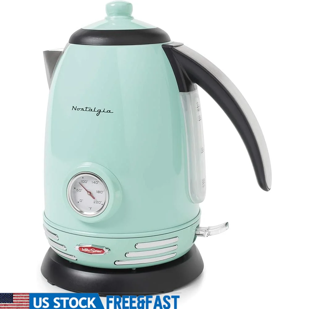 Retro Stainless Steel Electric Kettle 1.7L Rapid Boil Auto Shut Off Boil Dry Protection Cordless Water Level Indicator 360 Base
Retro Stainless Steel Electric Kettle 1.7L Rapid Boil Auto Shut Off Boil Dry Protection Cordless Water Level Indicator 360 Base