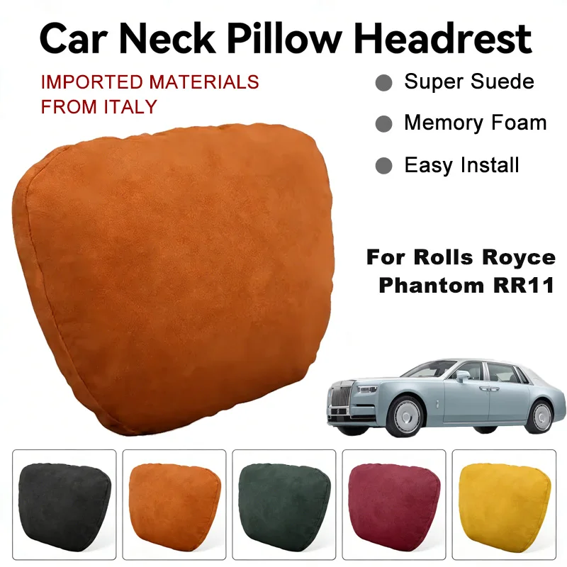 Italy Suede Car Neck Rest Pillow For Rolls Royce Phantom RR11 Seat Head Neck Support Cushion Auto Interior Accessories
Italy Suede Car Neck Rest Pillow For Rolls Royce Phantom RR11 Seat Head Neck Support Cushion Auto Interior Accessories