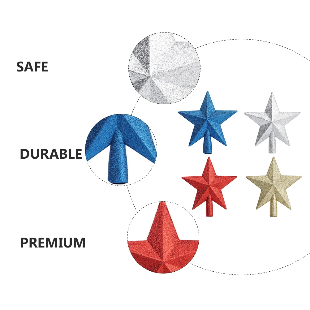 4Pcs Christmas Tree Toppers Star Adornment Safe Plastic Material Xmas Tree Decor for Home and Parties Treetop Decor
4Pcs Christmas Tree Toppers Star Adornment Safe Plastic Material Xmas Tree Decor for Home and Parties Treetop Decor