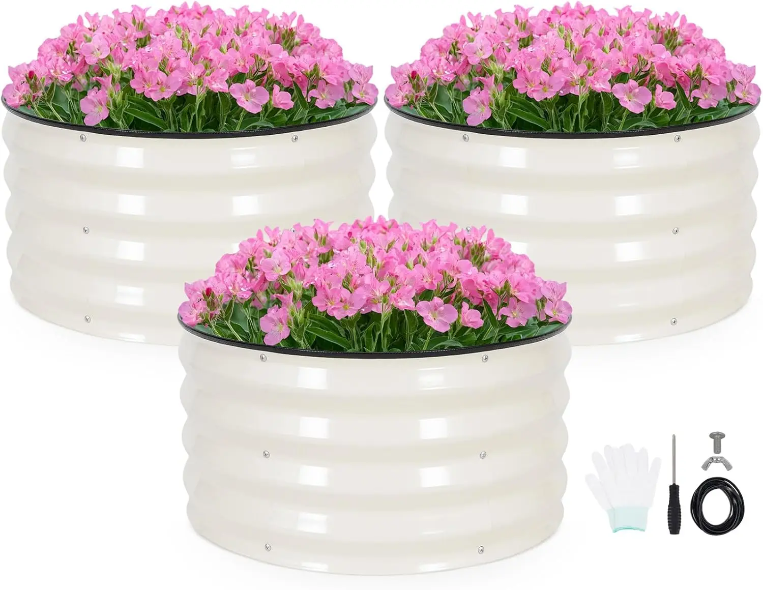 2x2x1ft Galvanized Raised Garden Bed Planter Box 3 Pack for Plants, Vegetables, Flowers, Herbs, Fruits
2x2x1ft Galvanized Raised Garden Bed Planter Box 3 Pack for Plants, Vegetables, Flowers, Herbs, Fruits