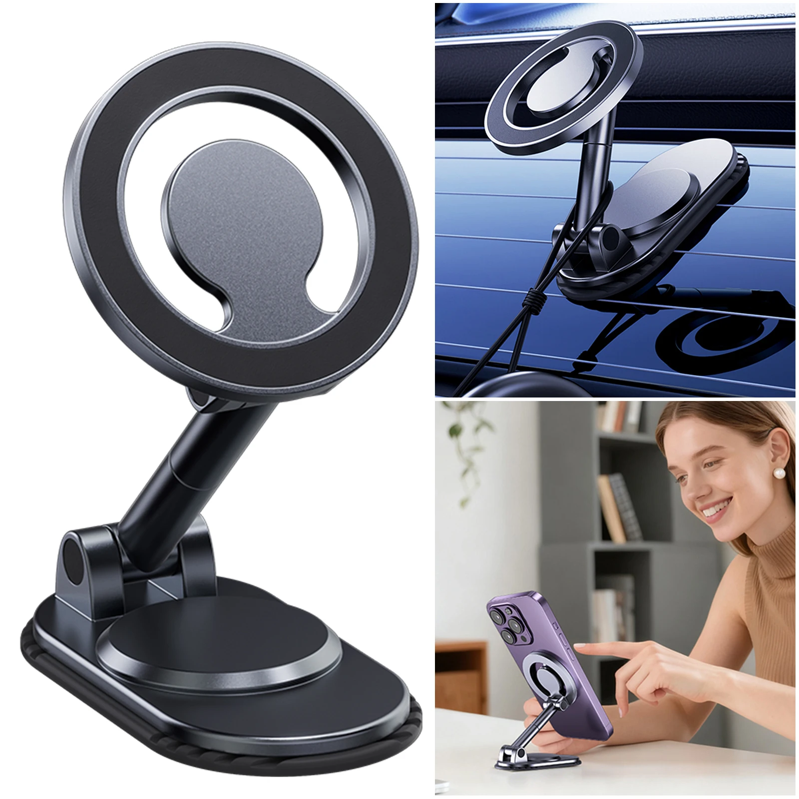 Магнитный автомобильный держатель телефона для Magsafe 1080 ° Поворотный магнитный держатель для телефона, складная автомобильная подставка, универсальная для iPhone 17 16
Магнитный автомобильный держатель телефона для Magsafe 1080 ° Поворотный магнитный держатель для телефона, складная автомобильная подставка, универсальная для iPhone 17 16