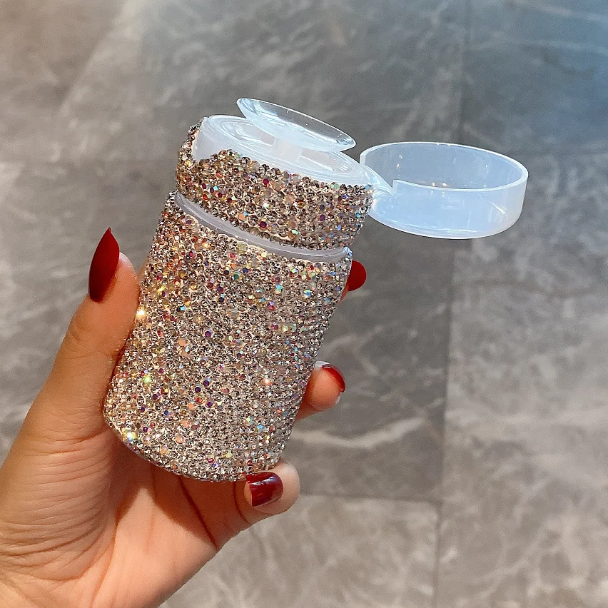 Portable Makeup Remover Toner Moisture Empty Bottle Press Type with Rhinestones Moisturizing Essence Sub-bottling Organizer 
Portable Makeup Remover Toner Moisture Empty Bottle Press Type with Rhinestones Moisturizing Essence Sub-bottling Organizer