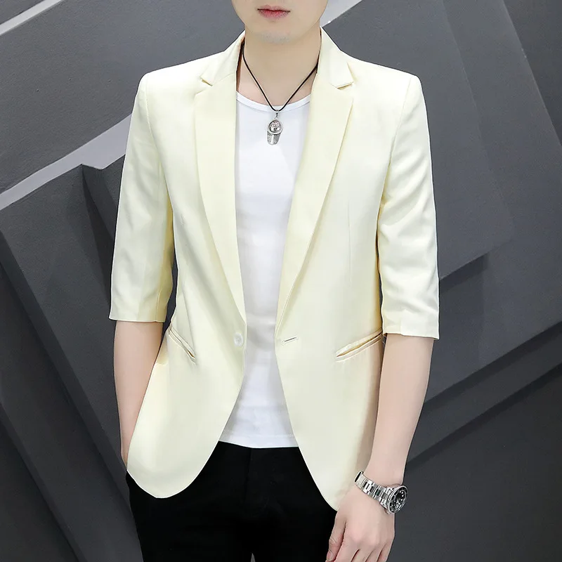 M-3474-summer thin men's seven-point sleeve suit suit youth leisure suit jacket British business format
M-3474-summer thin men's seven-point sleeve suit suit youth leisure suit jacket British business format