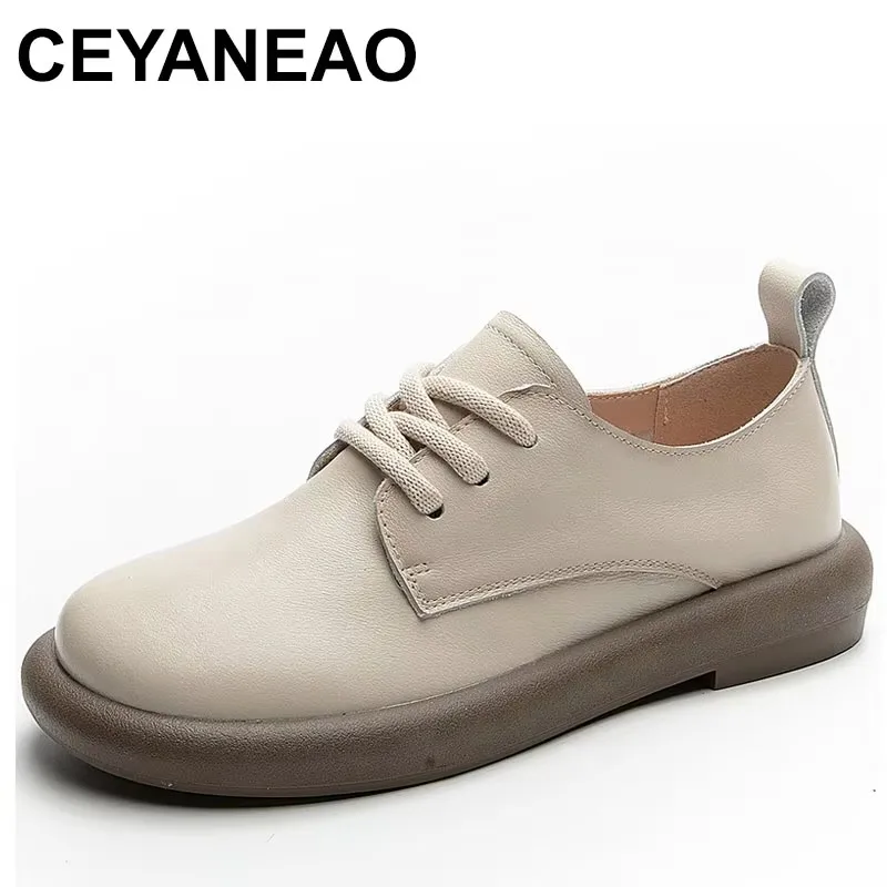 2025 Lace-up Round Toe Genuine Leather Comfortable Shoes Women Flats Spring Fashion Sneaker Casual Shoes Flat Tide Shoes
2025 Lace-up Round Toe Genuine Leather Comfortable Shoes Women Flats Spring Fashion Sneaker Casual Shoes Flat Tide Shoes