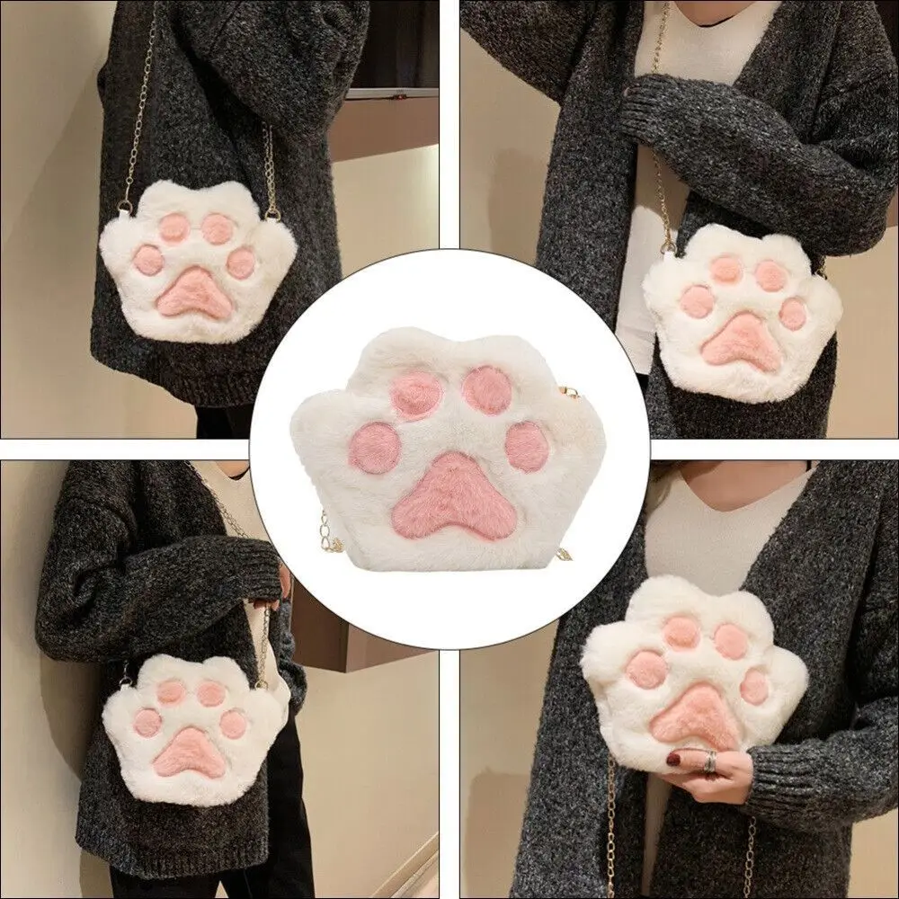 Сумка через плечо с цепочкой, милая сумка-мессенджер с цепочкой, плюшевая сумка с медведем, сумка через плечо с кошачьей лапой
Сумка через плечо с цепочкой, милая сумка-мессенджер с цепочкой, плюшевая сумка с медведем, сумка через плечо с кошачьей лапой