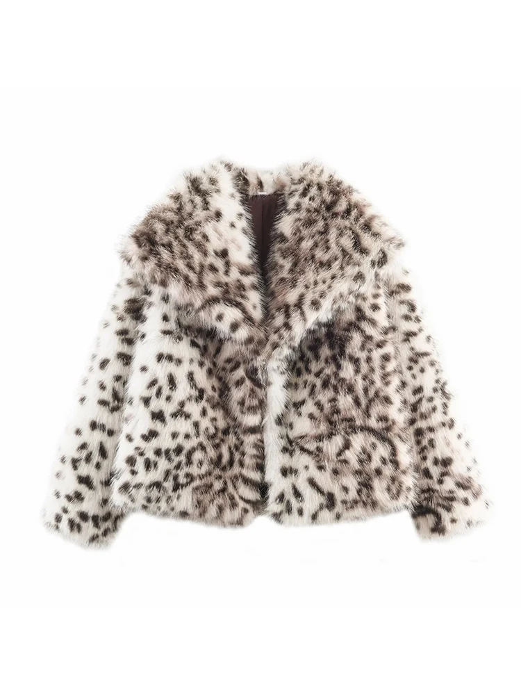 Women Fashion Leopard Print Faux Fur Coat Women Casual Lapel Full Sleeve Pocket Loose Warm Fluffy Jacket Winter Street Jackets
Women Fashion Leopard Print Faux Fur Coat Women Casual Lapel Full Sleeve Pocket Loose Warm Fluffy Jacket Winter Street Jackets