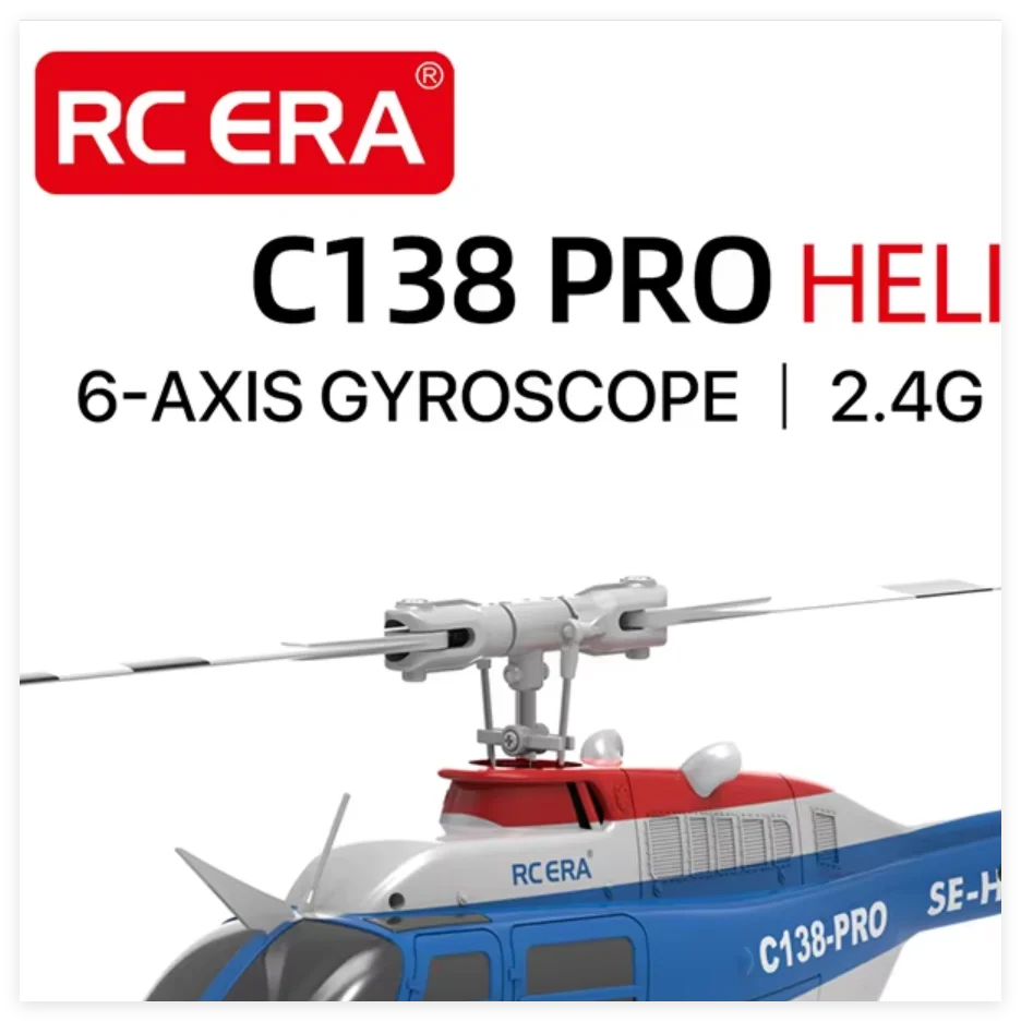 RC ERA C138 PRO Вертолет 1/33 6-канальный 6-осевой гироскоп 2,4G Оптическое позиционирование потока 100 м
RC ERA C138 PRO Вертолет 1/33 6-канальный 6-осевой гироскоп 2,4G Оптическое позиционирование потока 100 м