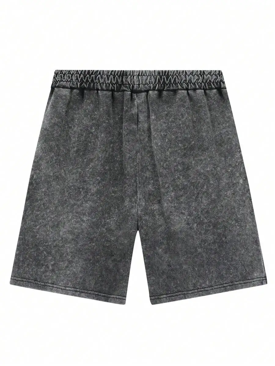 Mens Washed Denim-Style Loose Shorts With Elastic Waistband, Casual Summer Beachwear Featuring Pockets And Vintage 2000s
Mens Washed Denim-Style Loose Shorts With Elastic Waistband, Casual Summer Beachwear Featuring Pockets And Vintage 2000s