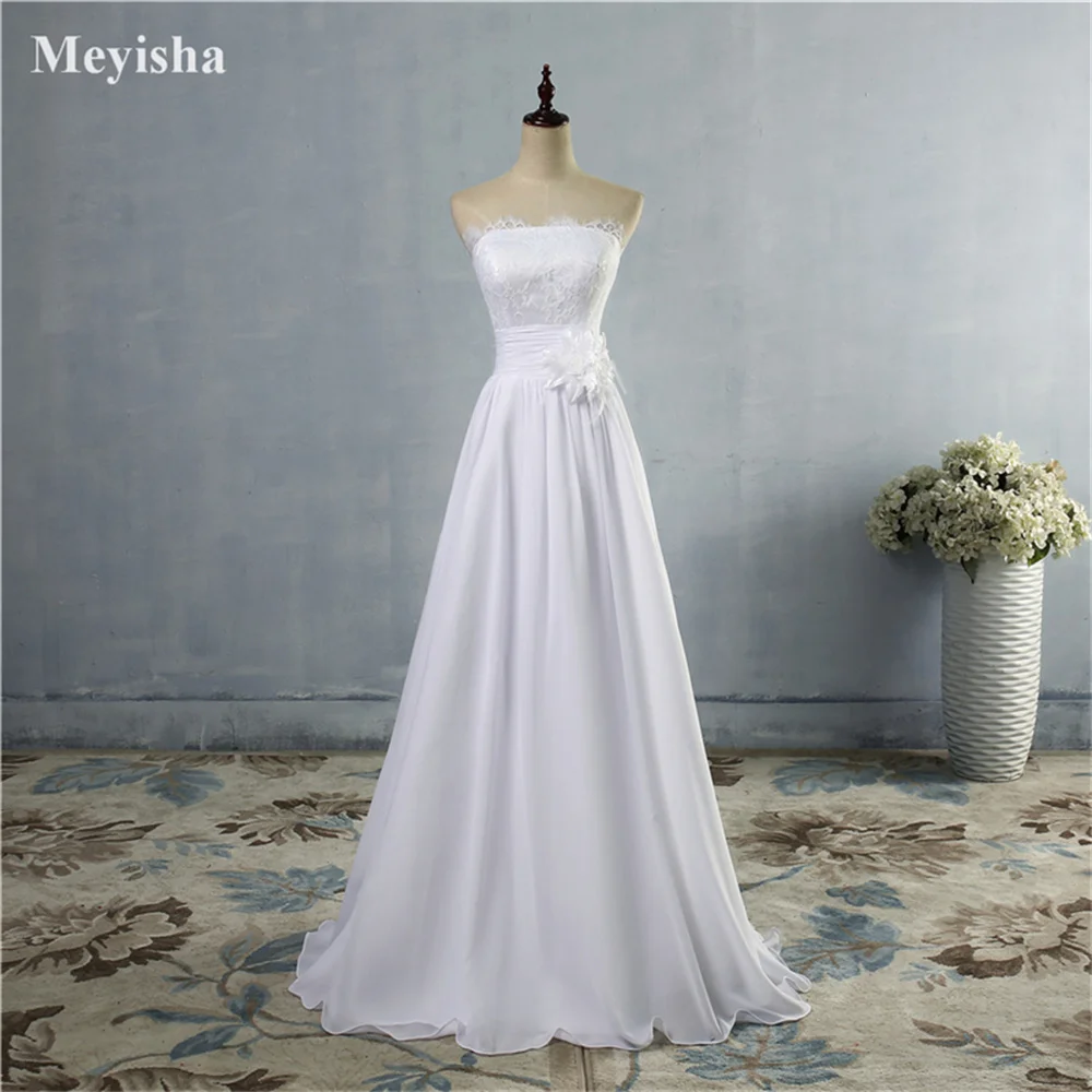 ZJ9016 Exquisite A Line Women's Sweetheart Chiffon Wedding Dresses Lace Appliques Bride Gowns Customized
ZJ9016 Exquisite A Line Women's Sweetheart Chiffon Wedding Dresses Lace Appliques Bride Gowns Customized