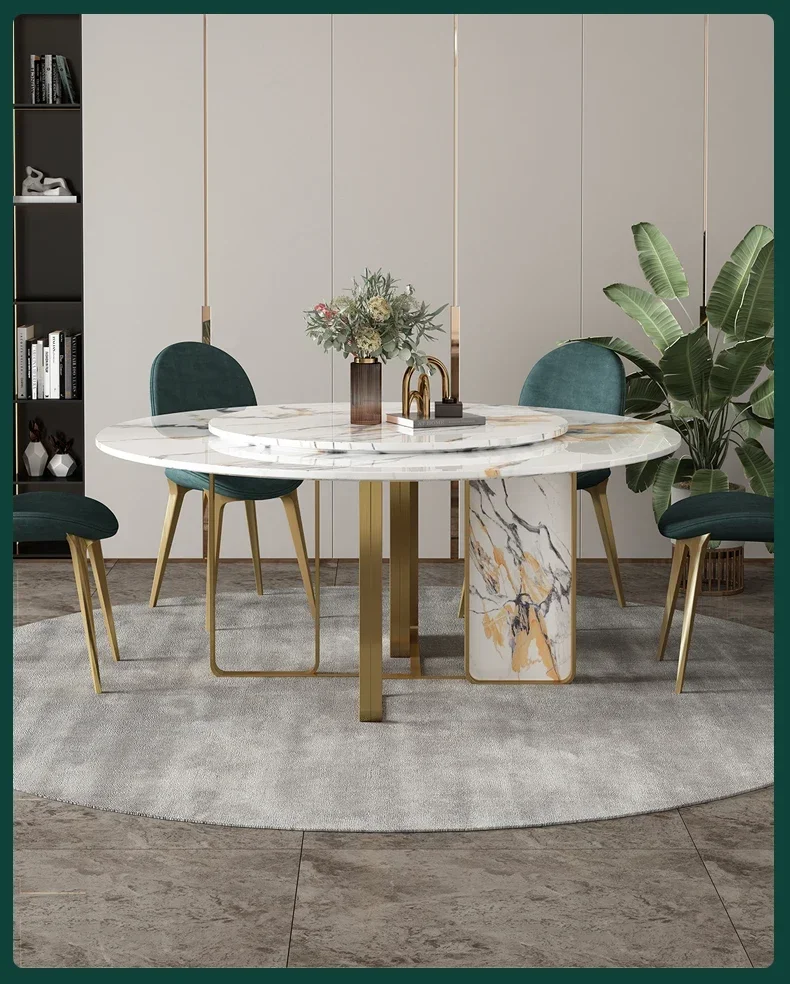 Rock dining table home modern simple luxury dining table high-end rotary round dining table and chair small apartment
Rock dining table home modern simple luxury dining table high-end rotary round dining table and chair small apartment