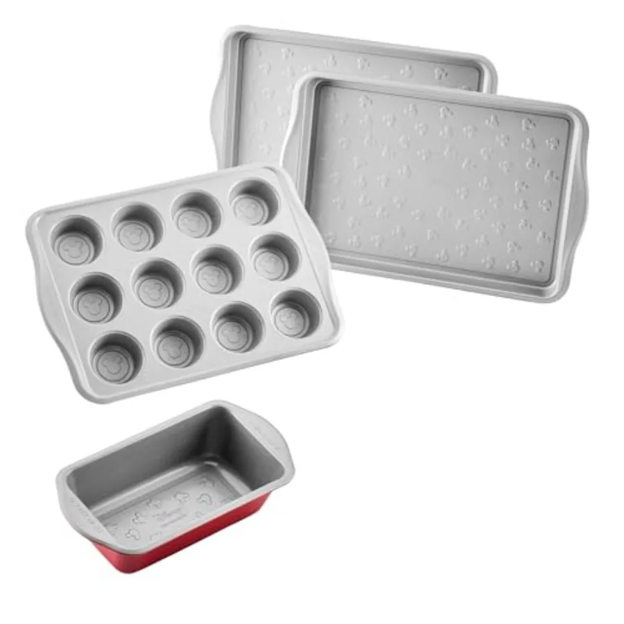 Dsney Bake wth Mckey Mouse Nonstck/Bakng Pans wth Dsney Home Oven Mtts, Cookie Pans, Muffin/Cupcake and Loaf Pan, 6 Pcs Non Stc
Dsney Bake wth Mckey Mouse Nonstck/Bakng Pans wth Dsney Home Oven Mtts, Cookie Pans, Muffin/Cupcake and Loaf Pan, 6 Pcs Non Stc