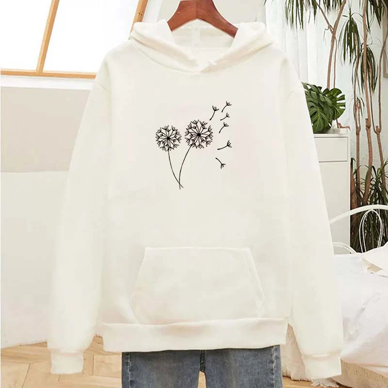 New Autumn Winter Wildflower Dandelion Printed Sweatshirt Women Harajuku Oversize Long Sleeve Clothes Hooded Pullover Tops Warm
New Autumn Winter Wildflower Dandelion Printed Sweatshirt Women Harajuku Oversize Long Sleeve Clothes Hooded Pullover Tops Warm