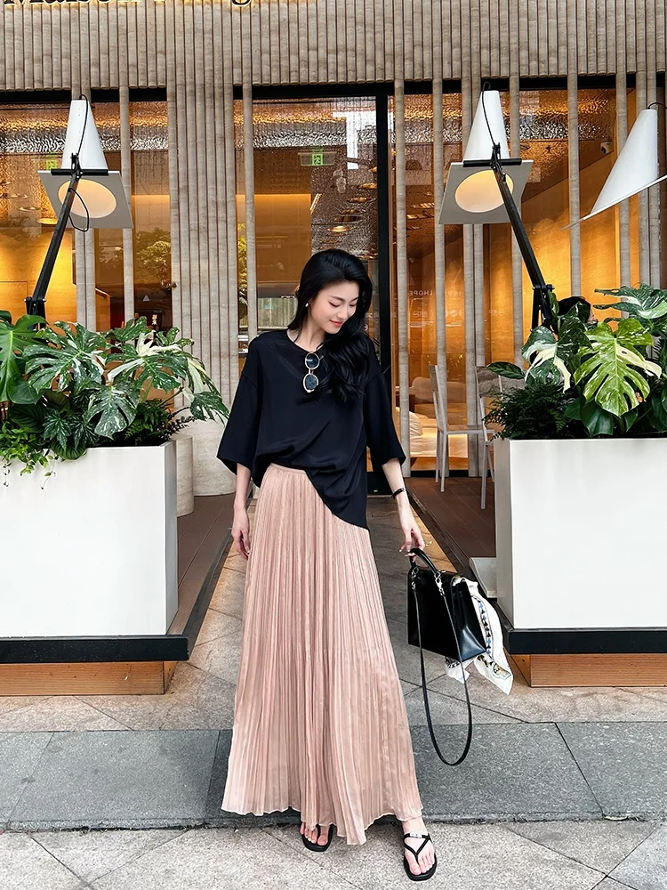 Elegant Forever the Meng Chiffon Gauze Accordion Pleated A-Line Long Skirt Women's Midi Skirt Polyester Fiber mid Waist
Elegant Forever the Meng Chiffon Gauze Accordion Pleated A-Line Long Skirt Women's Midi Skirt Polyester Fiber mid Waist