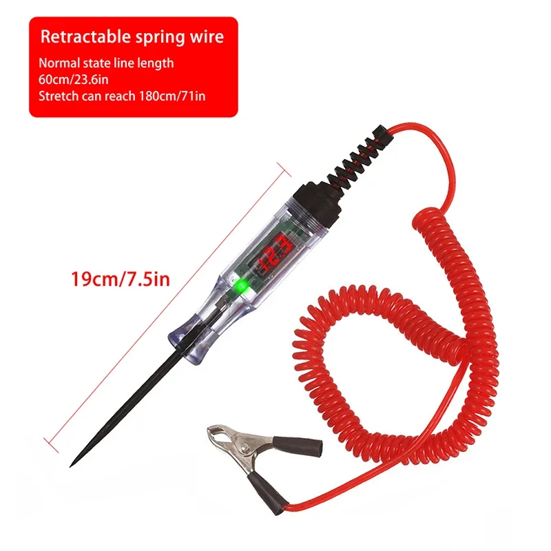 Heavy Duty 3-120V Car Voltage Circuit Tester Auto Car Diagnostic Probe Test Pen Light Bulb Electric Measuring Pen Repair Tools
Heavy Duty 3-120V Car Voltage Circuit Tester Auto Car Diagnostic Probe Test Pen Light Bulb Electric Measuring Pen Repair Tools