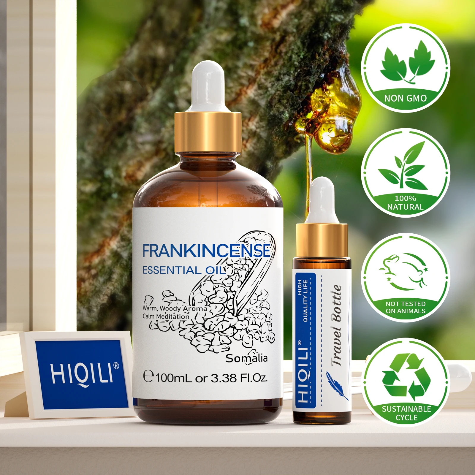 HIQILI Premium Frankincense Essential Oil 100ML Organic Ylang Ylang Vanilla Oils for Diffuser / Humidifier Home Fragrance
HIQILI Premium Frankincense Essential Oil 100ML Organic Ylang Ylang Vanilla Oils for Diffuser / Humidifier Home Fragrance
