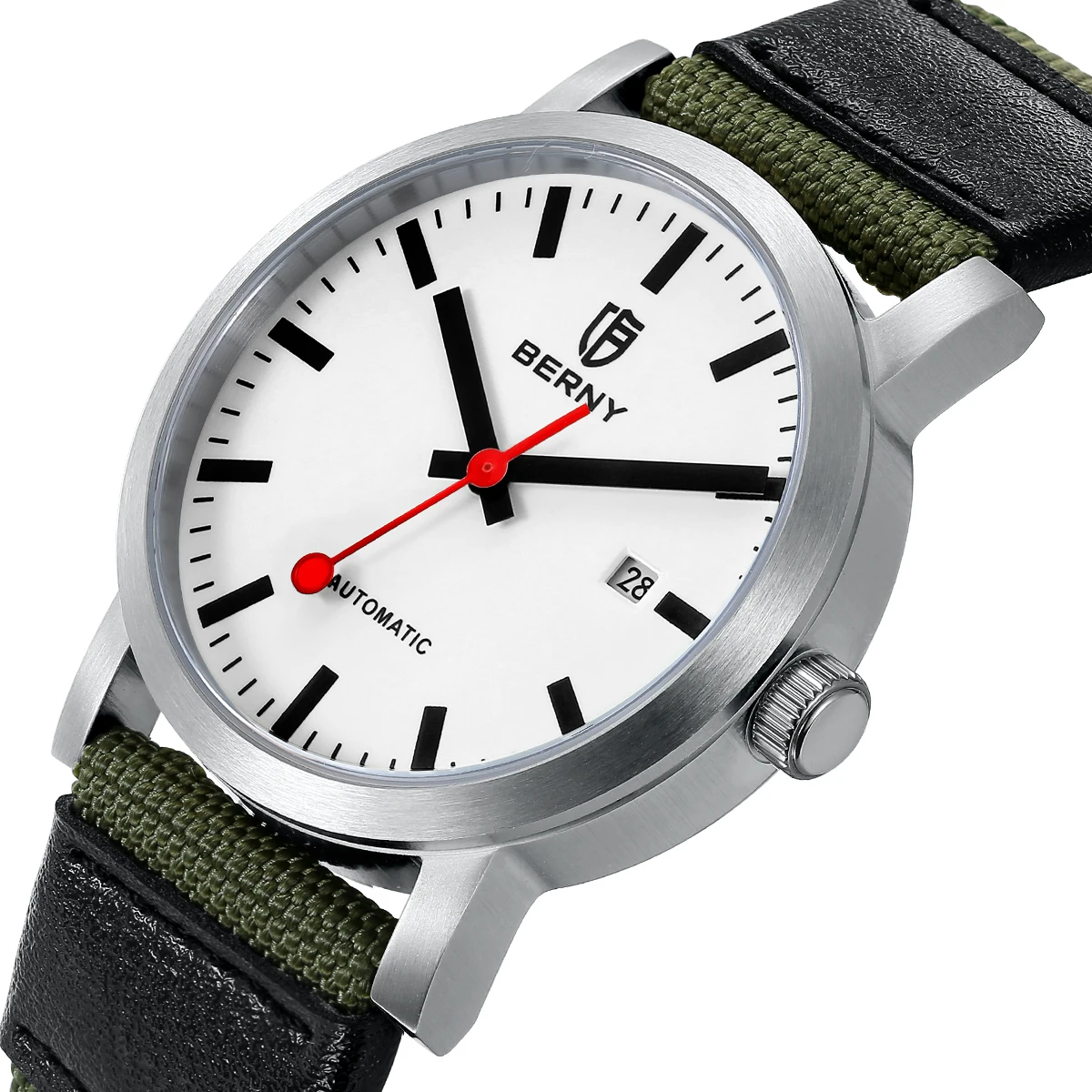 BERNY автоматические механические мужские часы Железная дорога мужские MIYOTA 8215 из нержавеющей стали водонепроницаемые спортивные модные наручные часы для мужчин
BERNY автоматические механические мужские часы Железная дорога мужские MIYOTA 8215 из нержавеющей стали водонепроницаемые спортивные модные наручные часы для мужчин