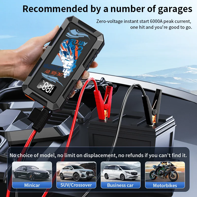 12V Car Emergency Jump Starter Multi-Function, Portable Power Bank with Power Diagnostics, Safety Hammer and USB Charger.
12V Car Emergency Jump Starter Multi-Function, Portable Power Bank with Power Diagnostics, Safety Hammer and USB Charger.