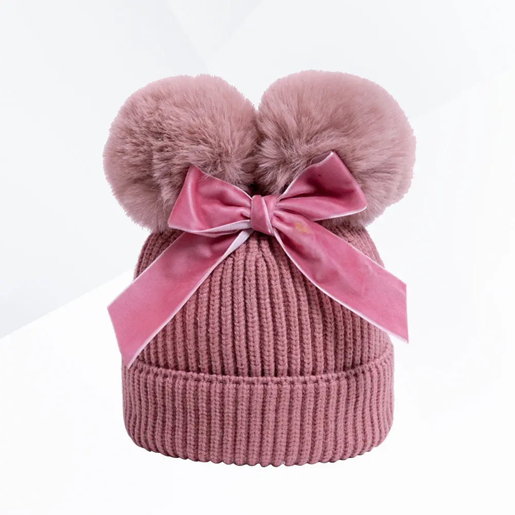 Kids Two Bowknot Knit Hat Baby Girl Winter Crochet Hat Photography Prop Dark Pink Color Random Soft Warm Beanie
Kids Two Bowknot Knit Hat Baby Girl Winter Crochet Hat Photography Prop Dark Pink Color Random Soft Warm Beanie