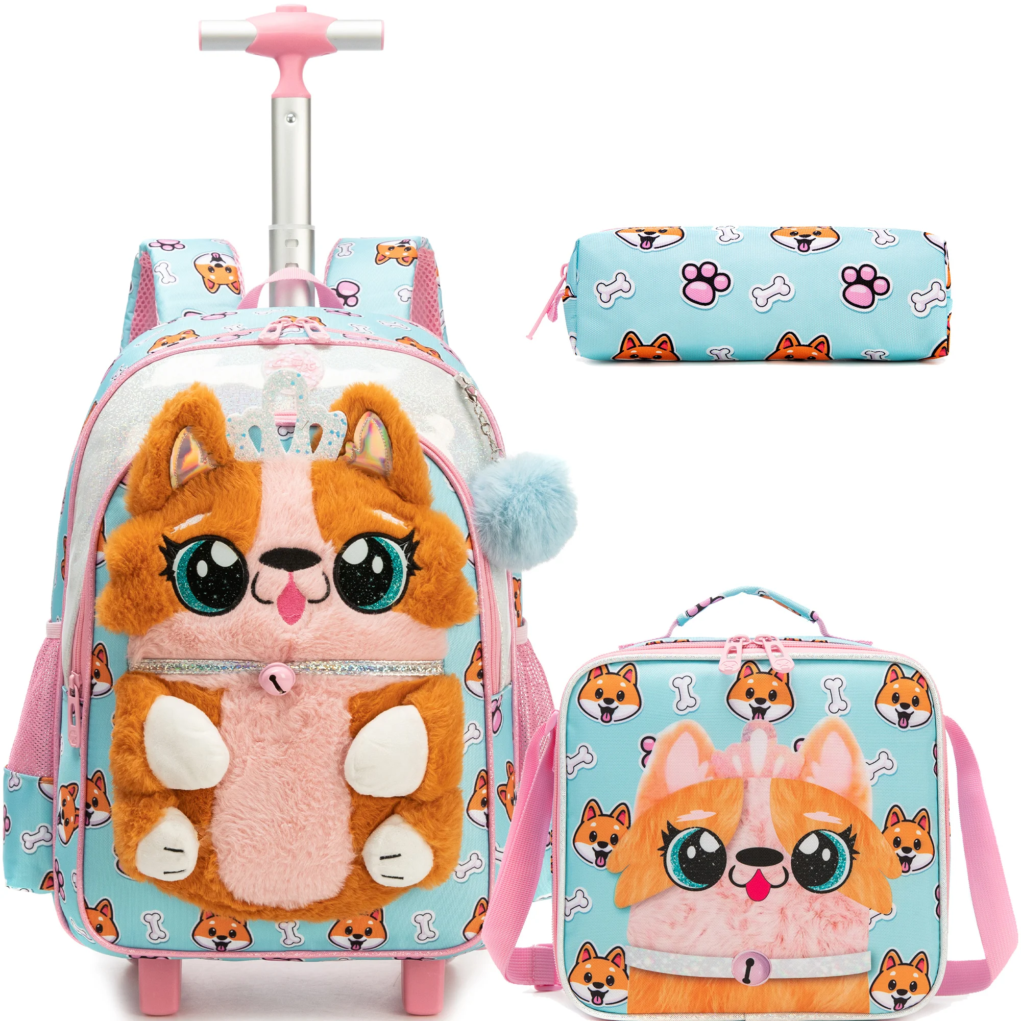 Meetbelify Rolling Backpack for Girls 3D Cartoon Plush Wheeled School Bag with Lunch Box Pencil Case Ages 6-8
Meetbelify Rolling Backpack for Girls 3D Cartoon Plush Wheeled School Bag with Lunch Box Pencil Case Ages 6-8