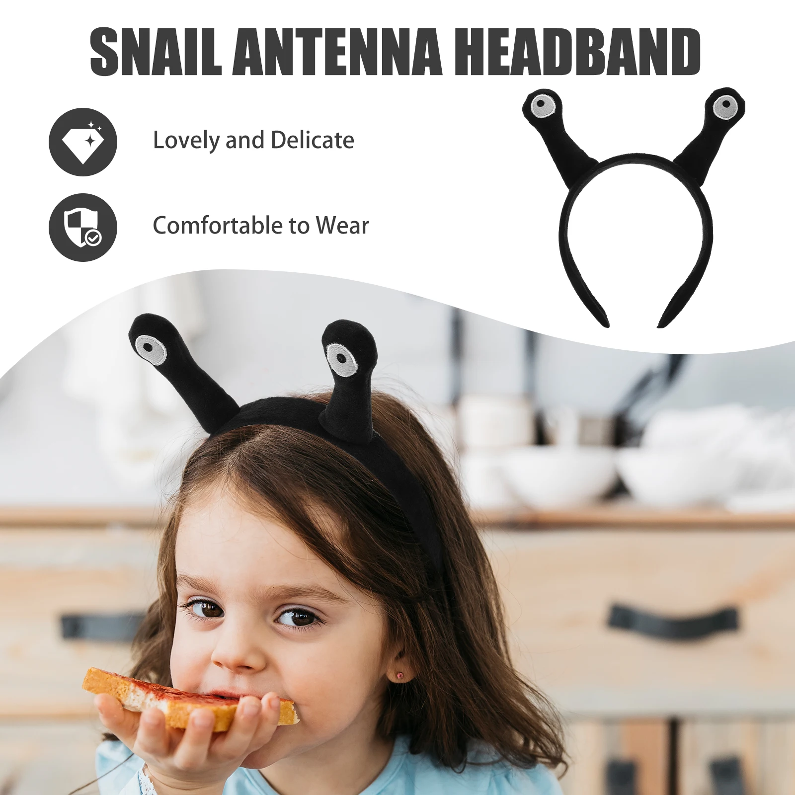 Snail Antenna Headband Kids Costume Accessories Black Hair Hoops Toddler Party Supplies Carnival Masquerade Props Durable Long
Snail Antenna Headband Kids Costume Accessories Black Hair Hoops Toddler Party Supplies Carnival Masquerade Props Durable Long