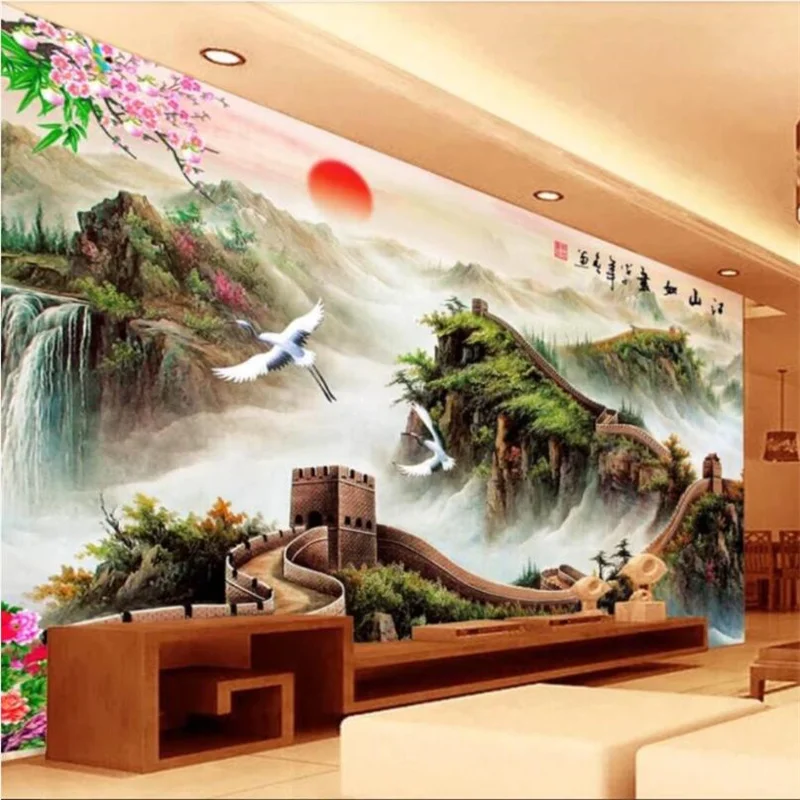 Custom 3d wallpaper photo mural Chinese style Wanli Great Wall living room bedroom mural wall papers home decor mural
Custom 3d wallpaper photo mural Chinese style Wanli Great Wall living room bedroom mural wall papers home decor mural