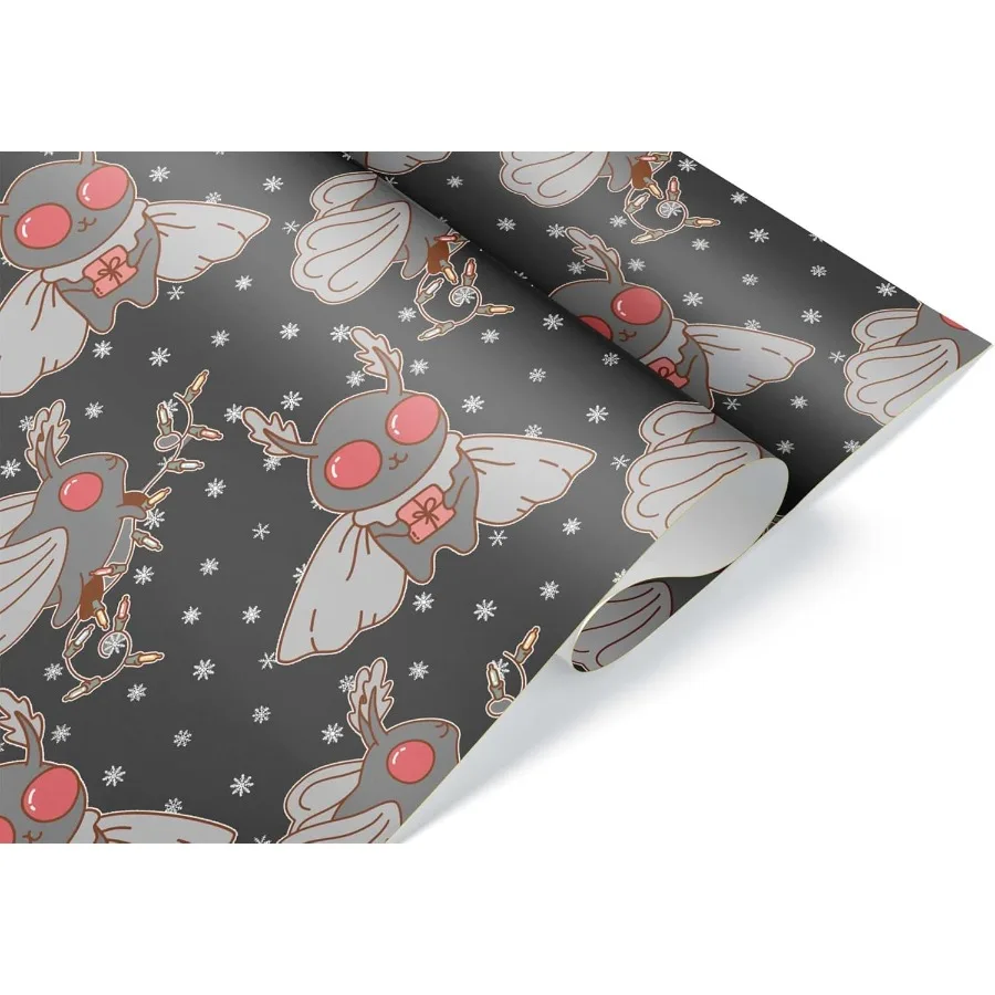 Cute Mothman Cryptid Christmas Wrapping Paper Pastel Goth Monster Holiday Gift Wrap Alternative Horror Decor Seasonal Gray 60 f
Cute Mothman Cryptid Christmas Wrapping Paper Pastel Goth Monster Holiday Gift Wrap Alternative Horror Decor Seasonal Gray 60 f