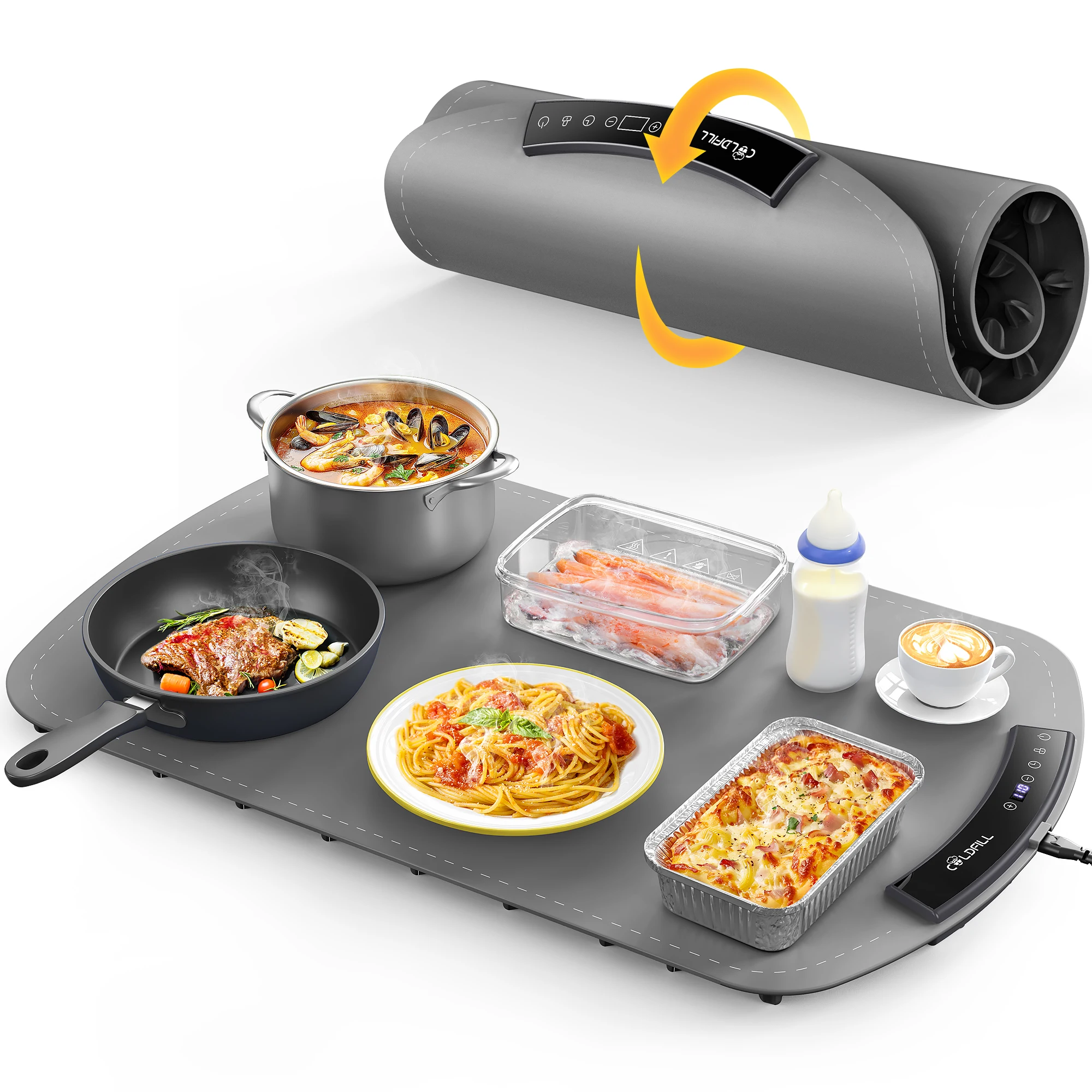 Electric Warming Tray with 8 Tem Setting Food Warmer Plate Foldable Portable Smart Food Fast Heating Mat Electric Warming Tray
Electric Warming Tray with 8 Tem Setting Food Warmer Plate Foldable Portable Smart Food Fast Heating Mat Electric Warming Tray