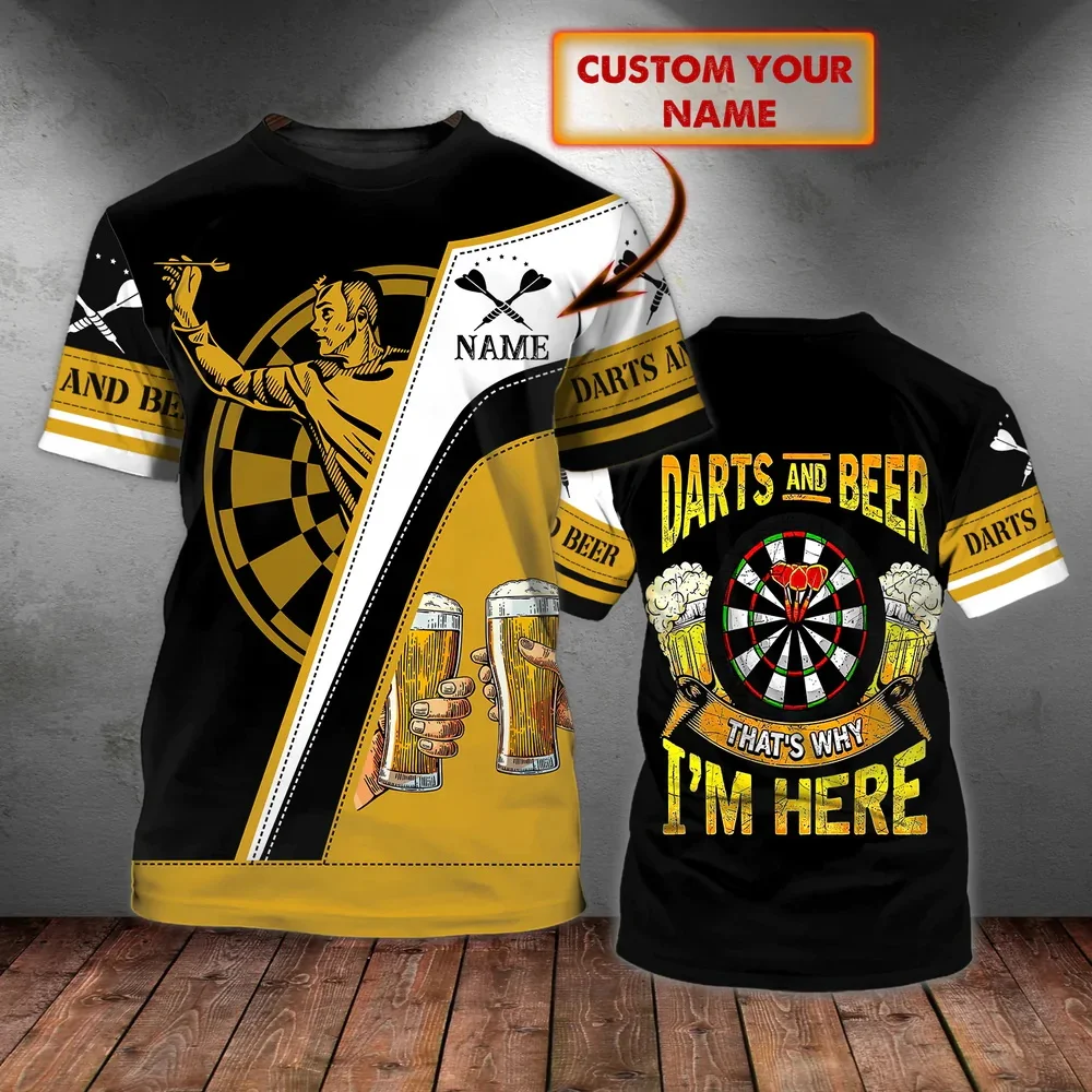Custom With Name Dart And Beer 3D All Over Printed Summer Men‘s T-shirt Dart Lover Tee Shirt Casual Unisex Short-Sleeve DW80
Custom With Name Dart And Beer 3D All Over Printed Summer Men‘s T-shirt Dart Lover Tee Shirt Casual Unisex Short-Sleeve DW80